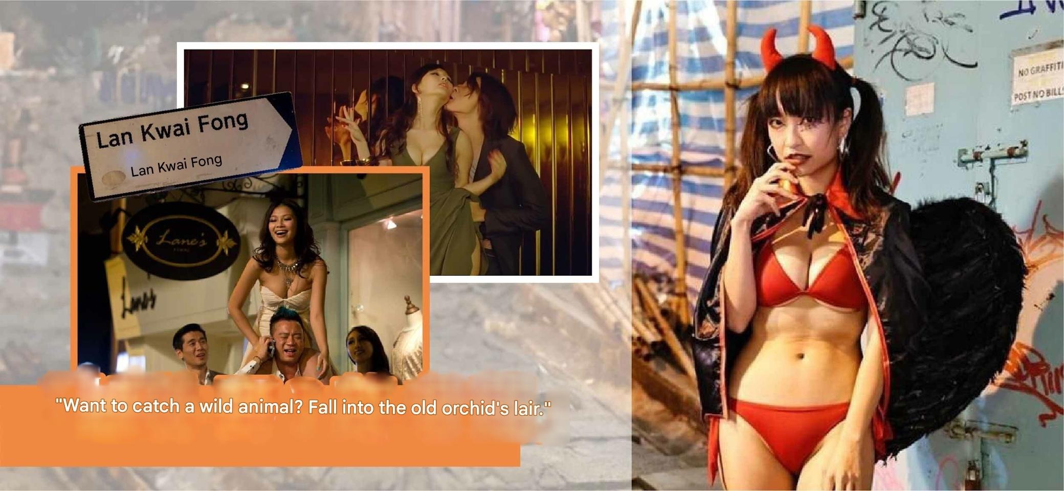 Lan Kwai Fong nightlife scene in Hong Kong, clubs and bars where adults socialize