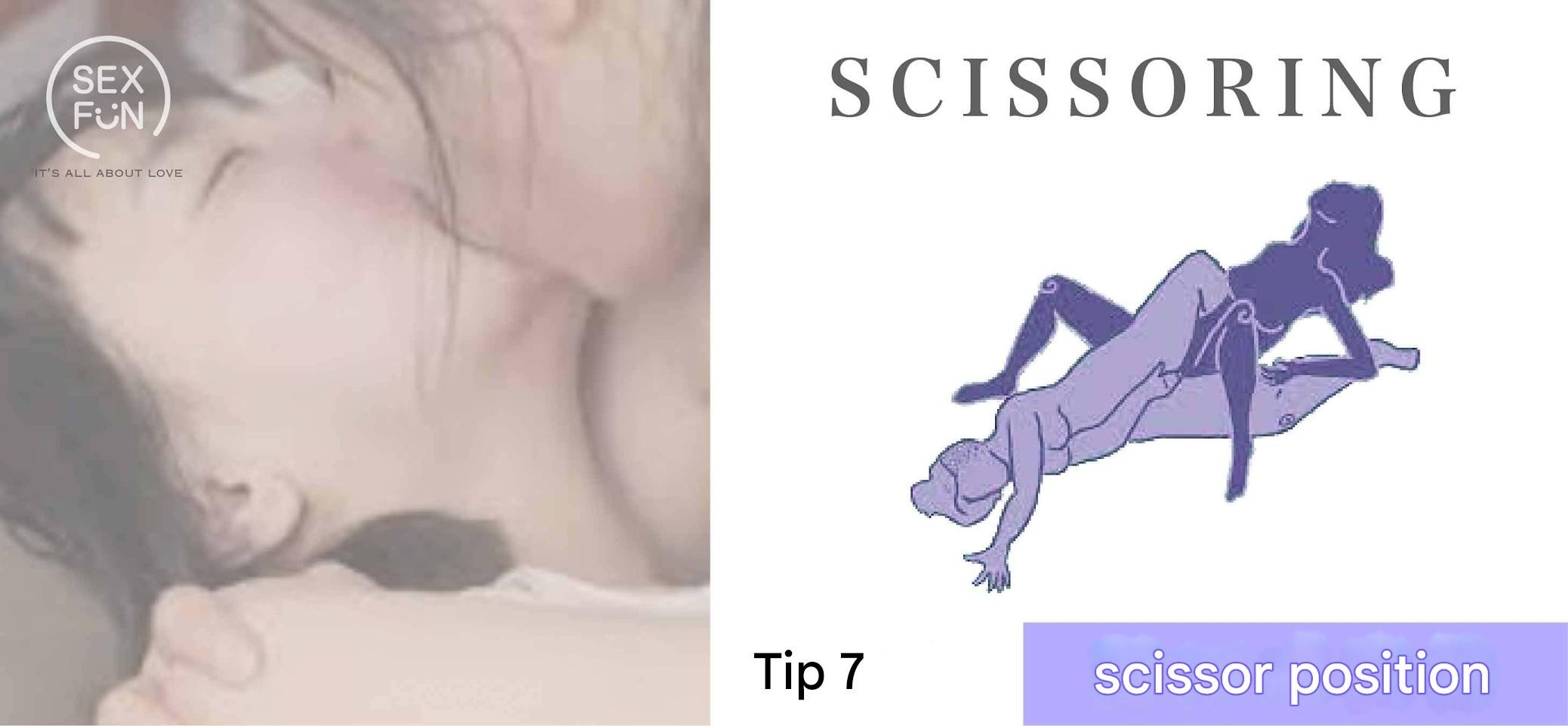 Lesbian scissoring position illustration