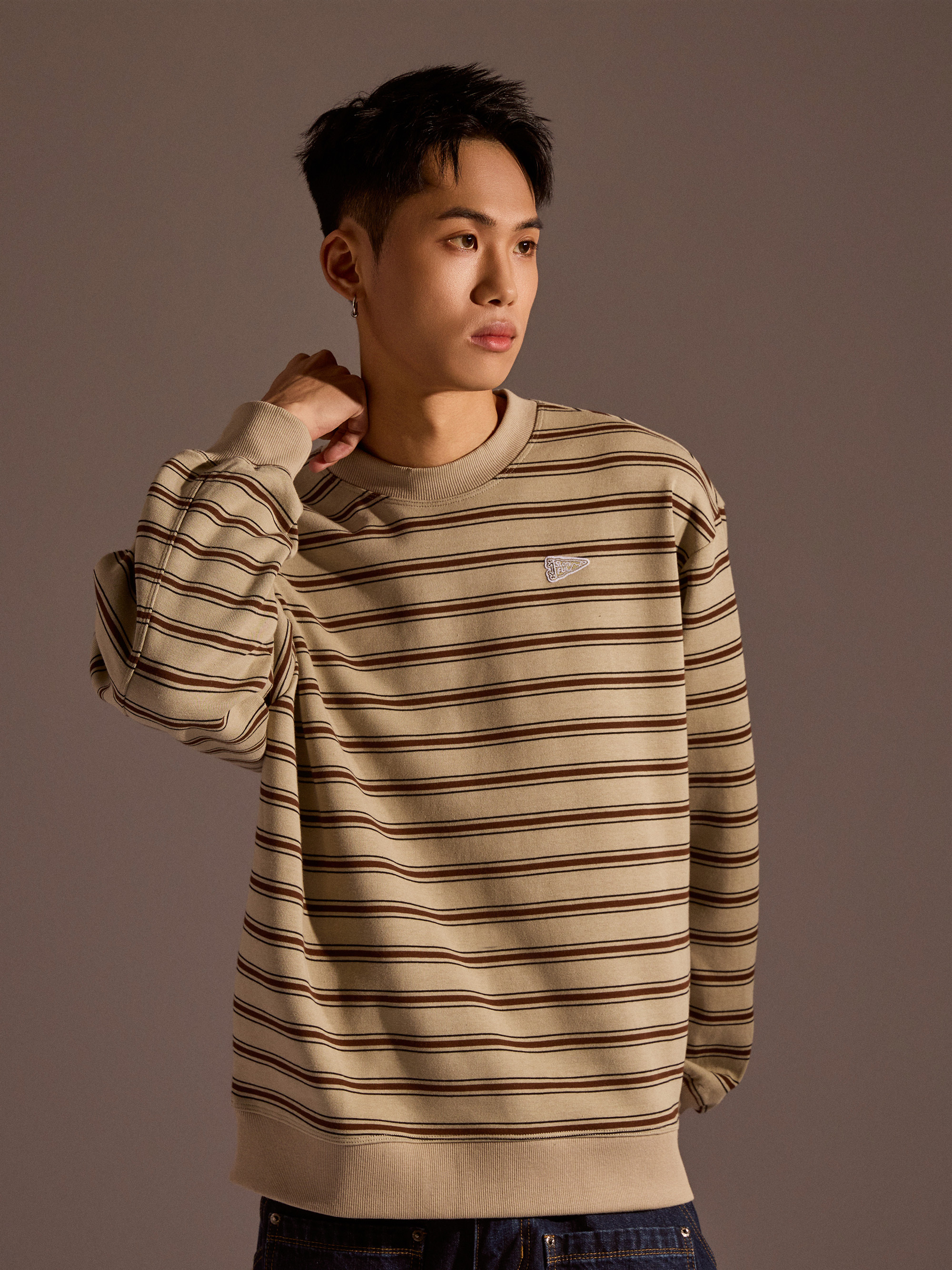 慢系條紋長袖上衣