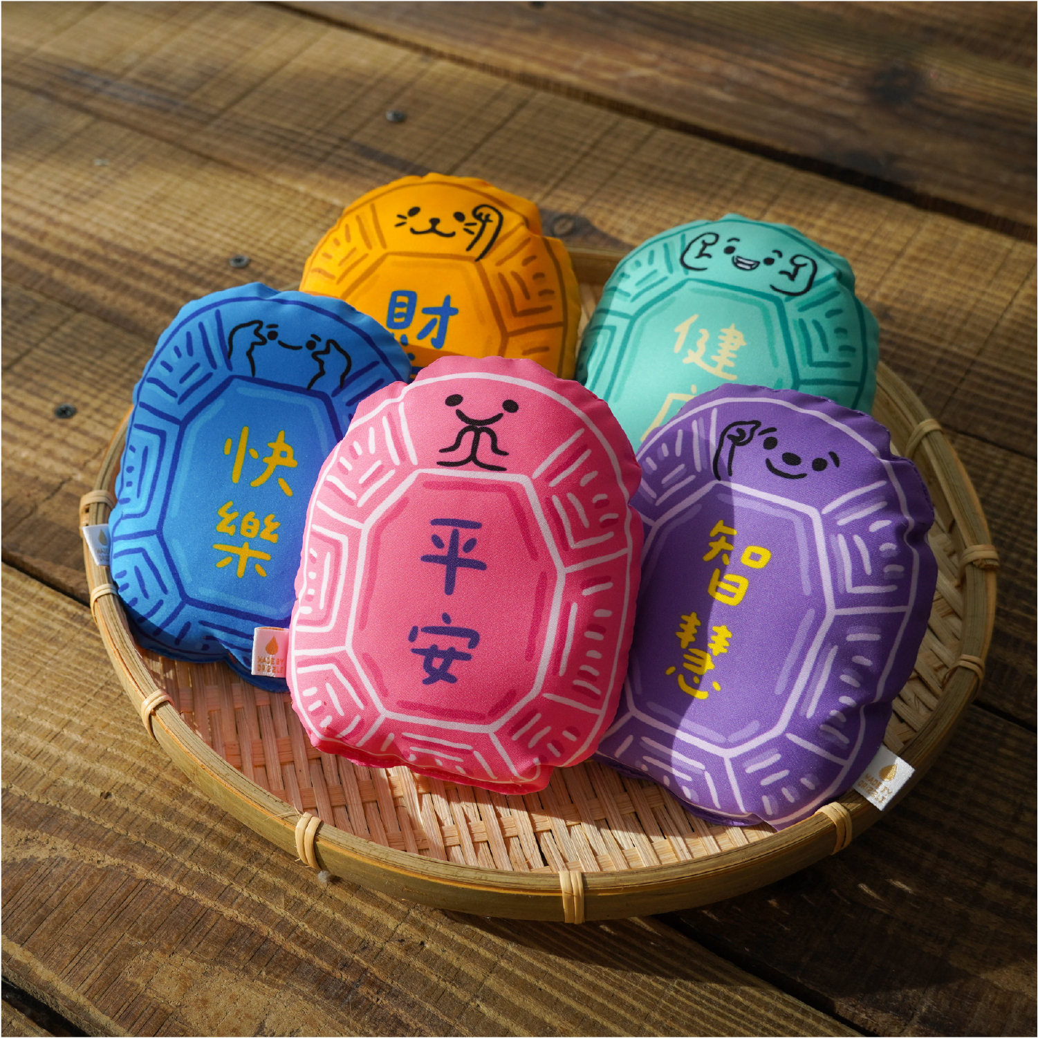 紅龜粿開運迷你枕- 好運五色款