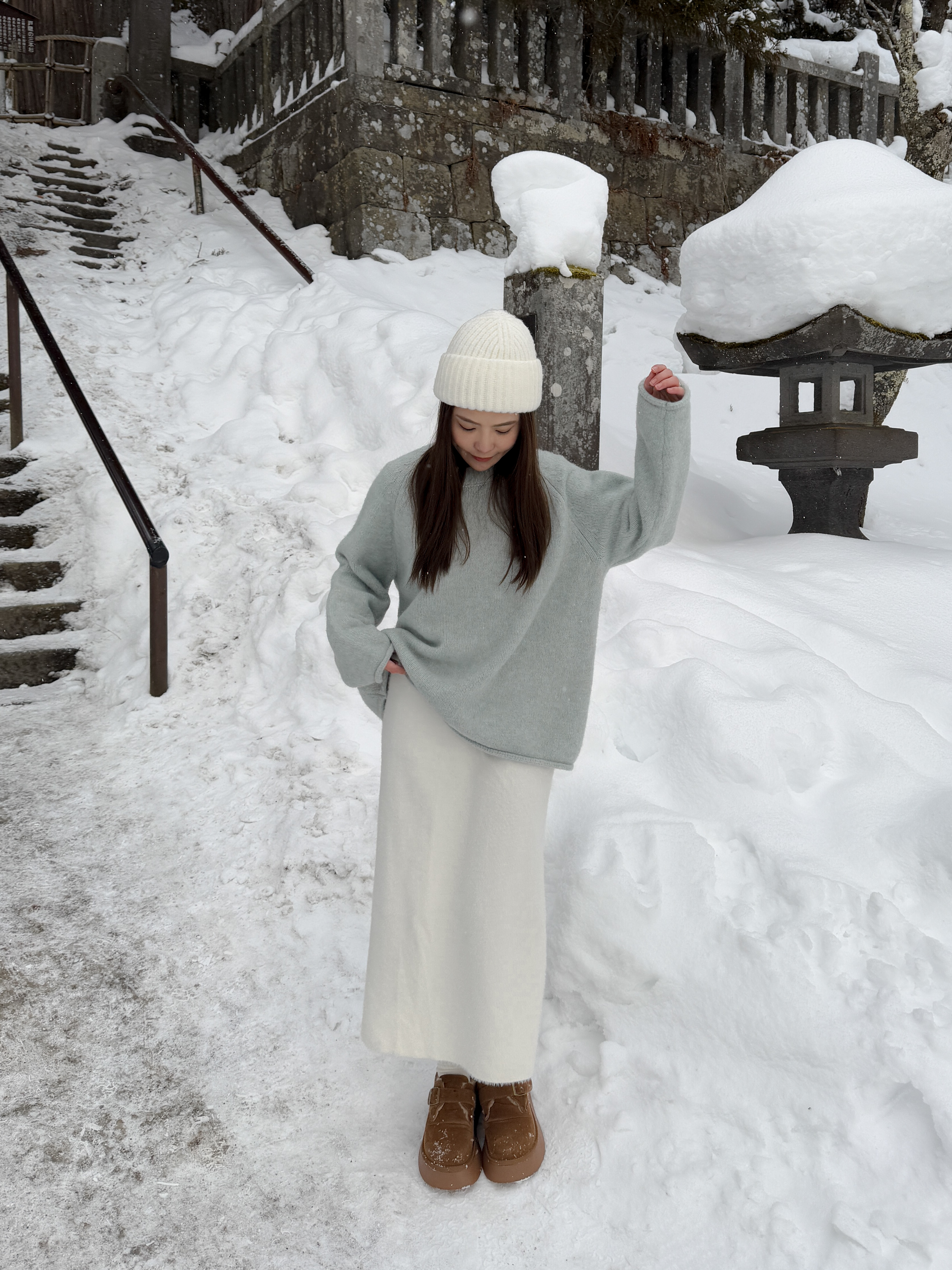 親膚柔軟遮肉毛毛長裙