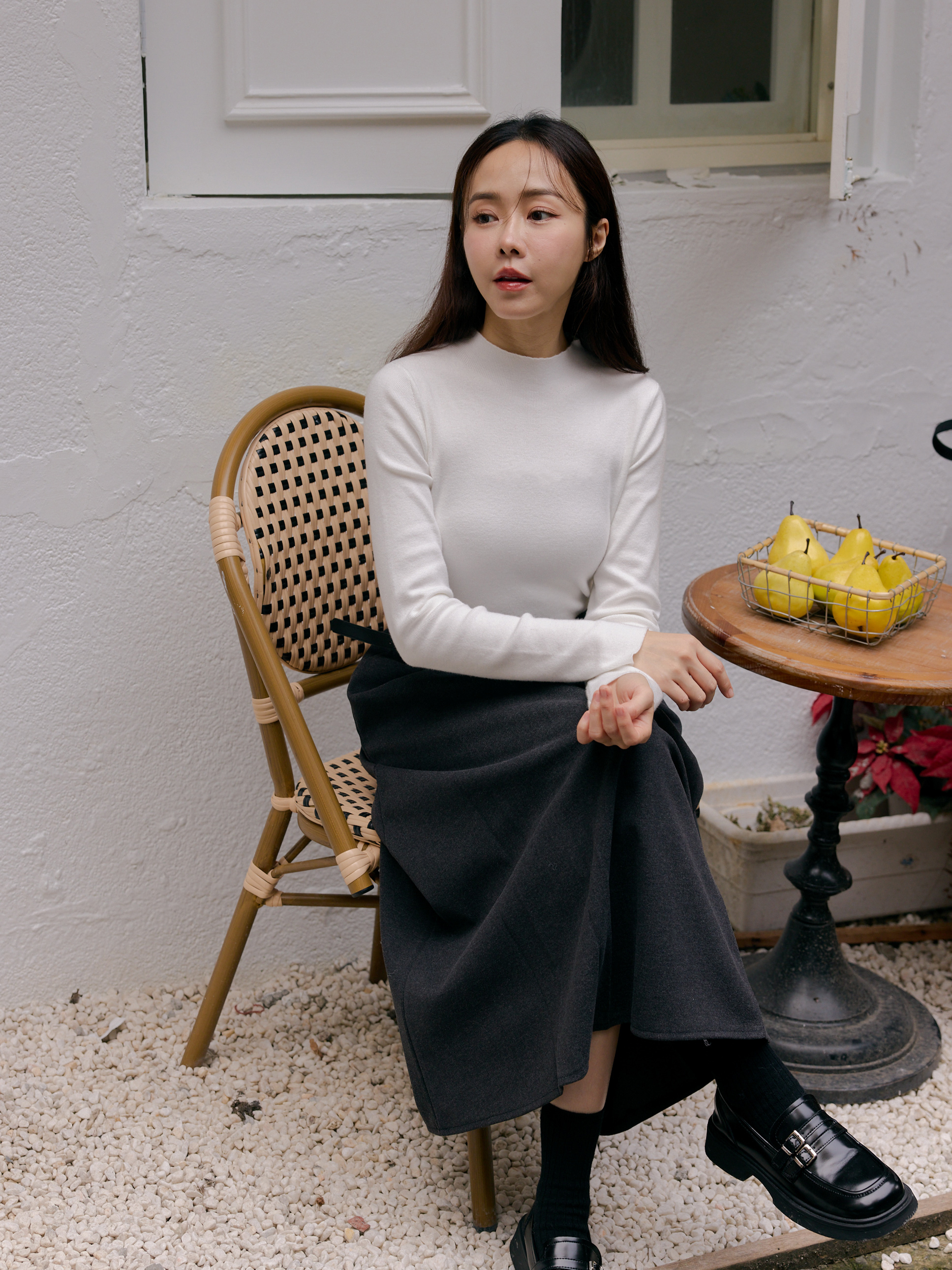 自訂 雪地保暖小高領針織