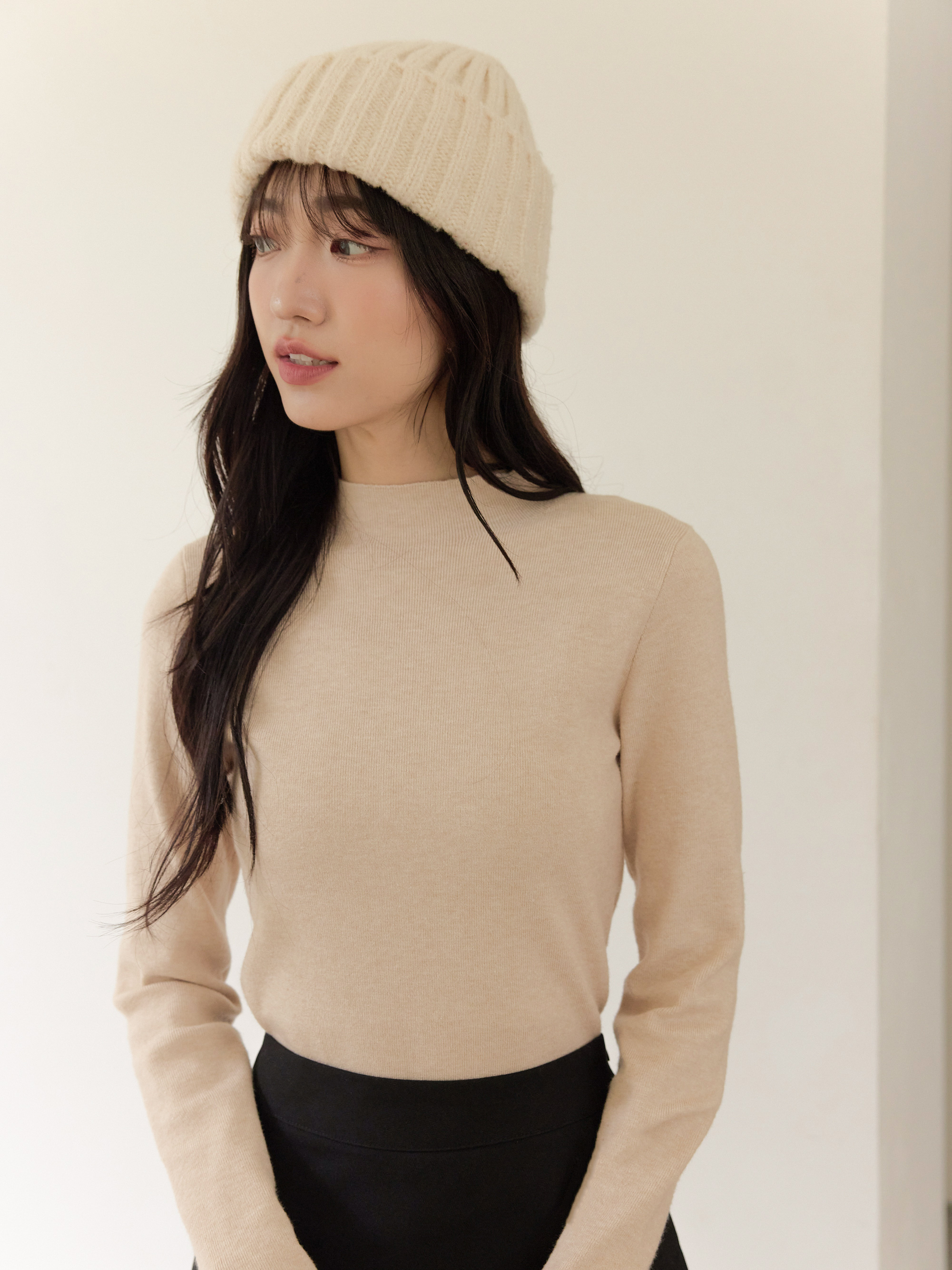 自訂 雪地保暖小高領針織