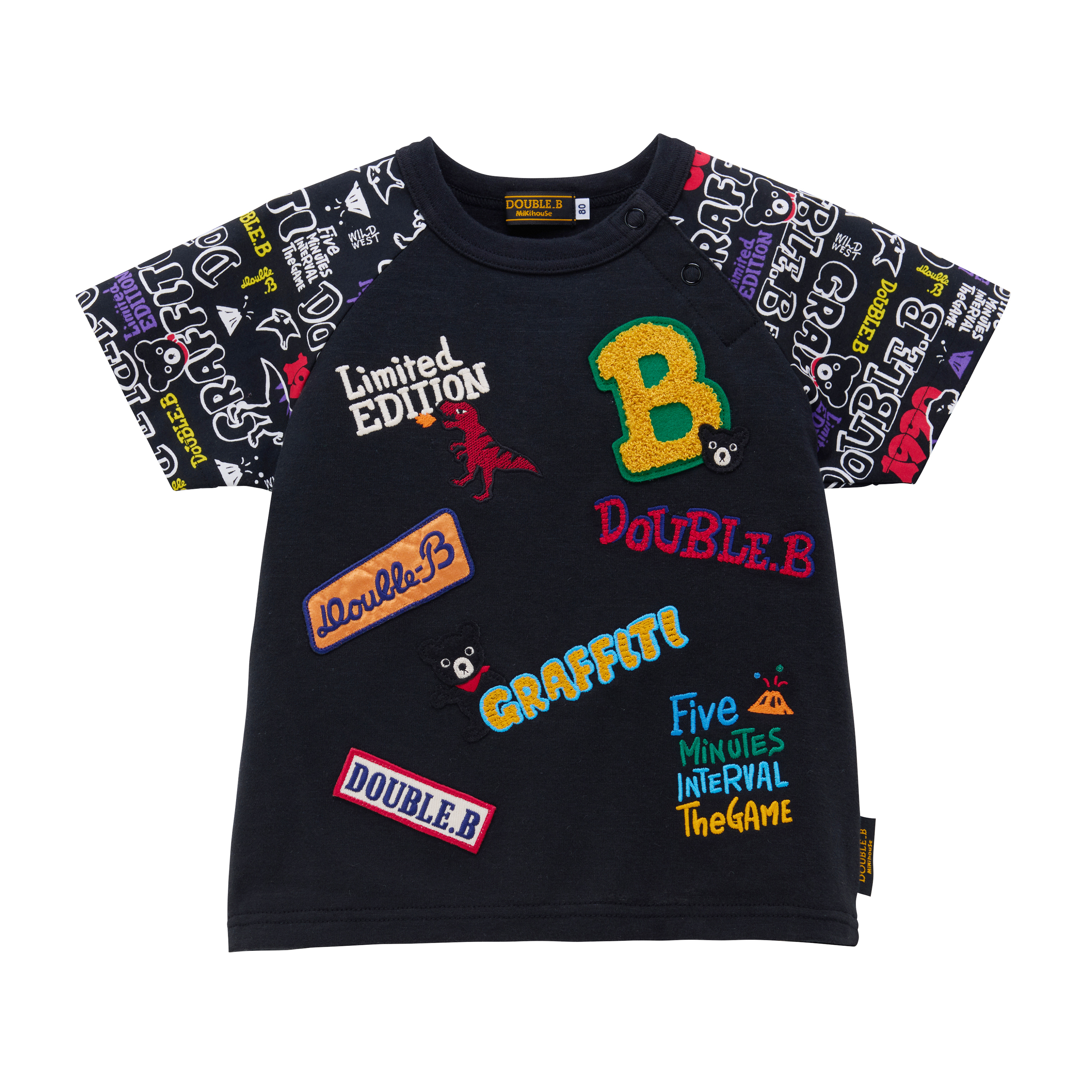DB 塗鴉恐龍小熊T恤(黑)