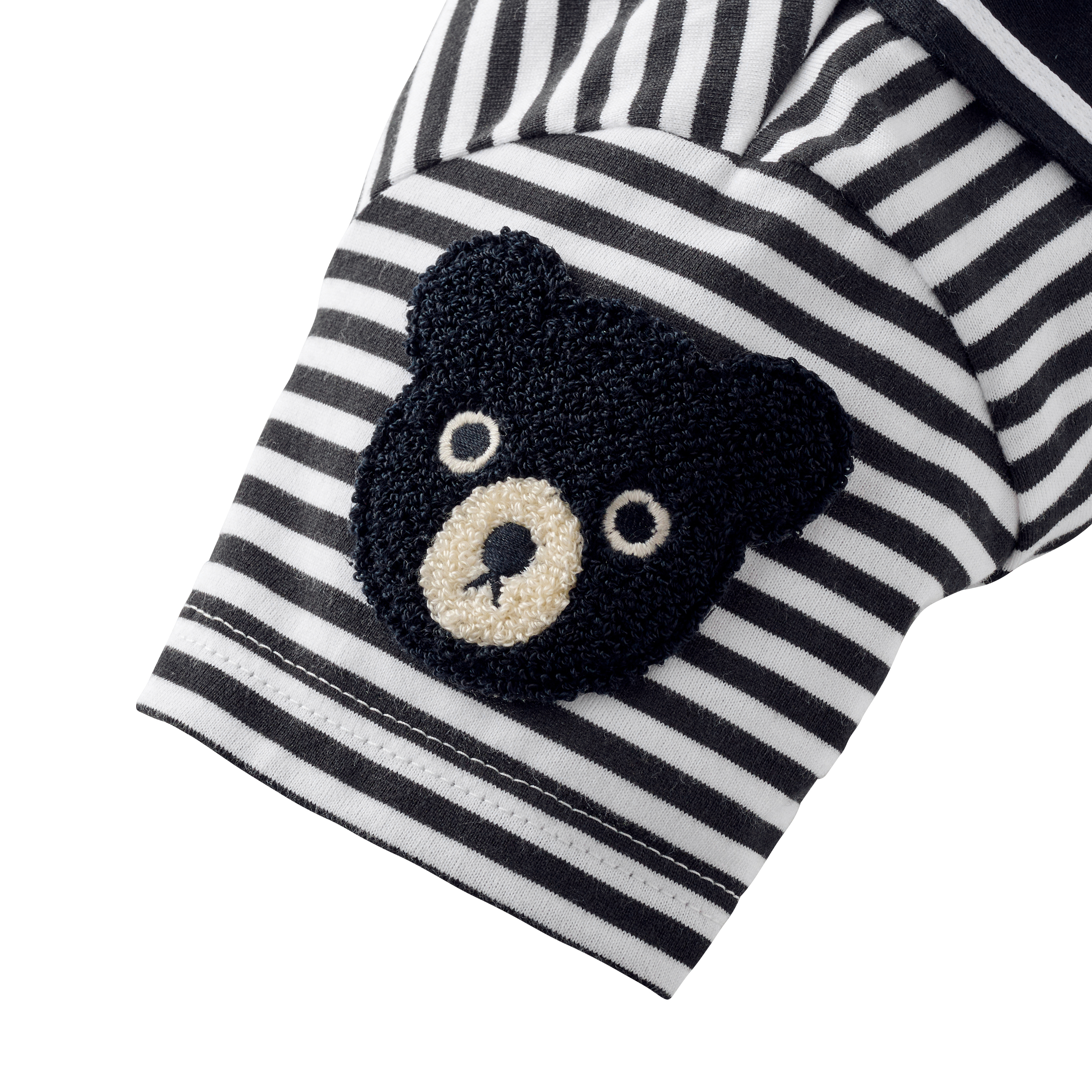 DB 黑白間條小熊T恤