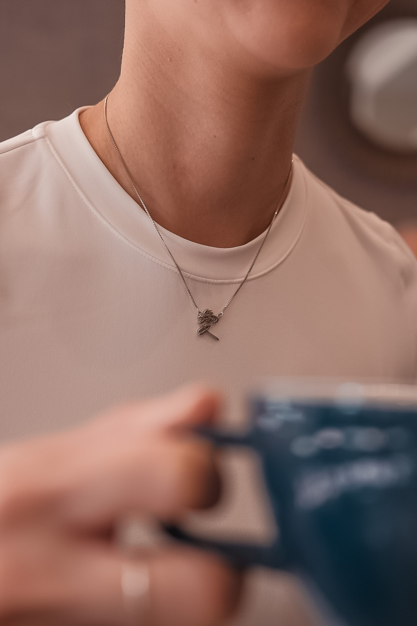 Manbrew 925純銀項鍊： 愛 אהבה