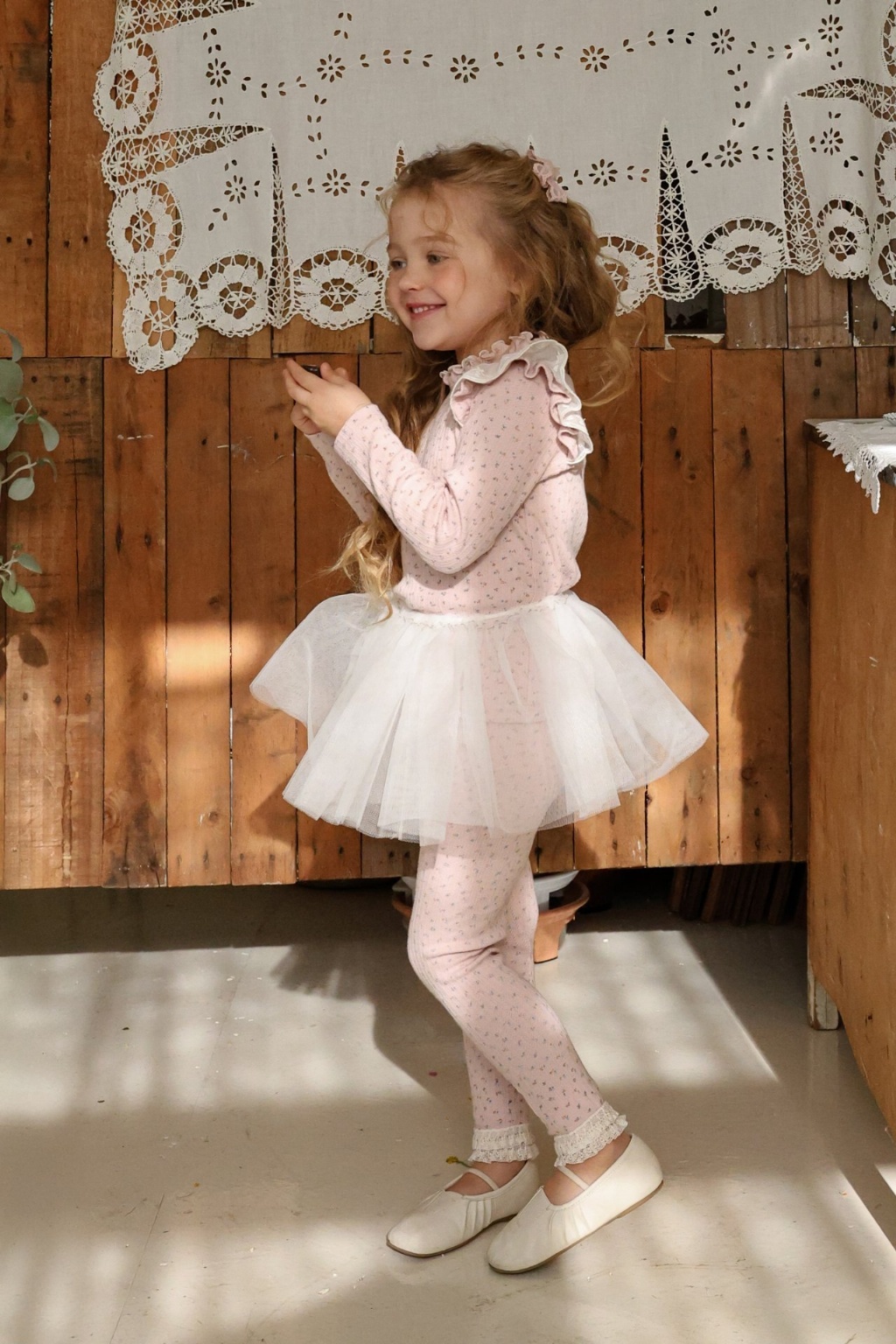 正韓春FLO 兩色春季浪漫疊穿圍裙