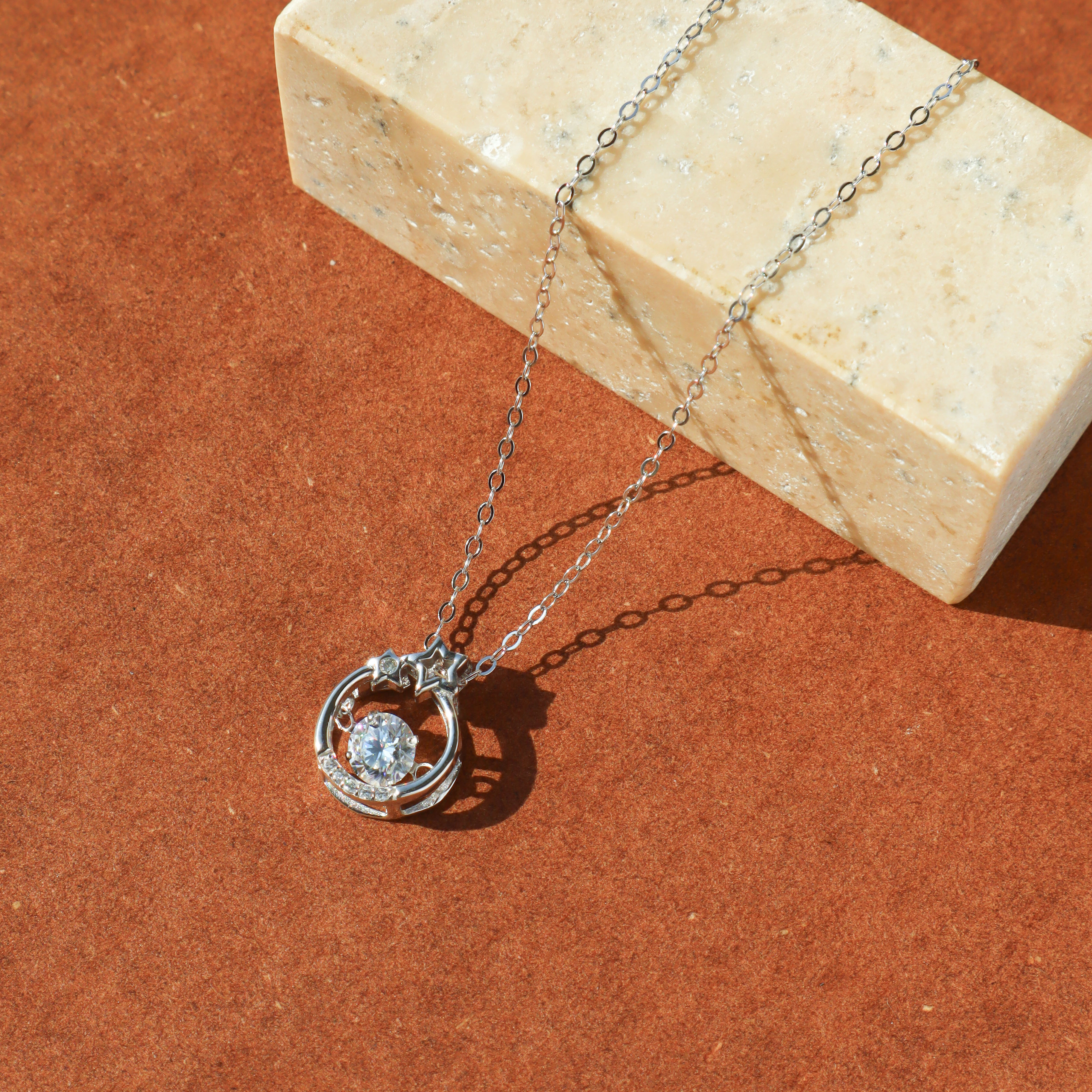 Silver/星曜．靈動莫桑鑽項鍊