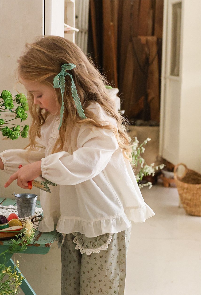 正韓春FLO 四色蝴蝶結蕾絲髮夾