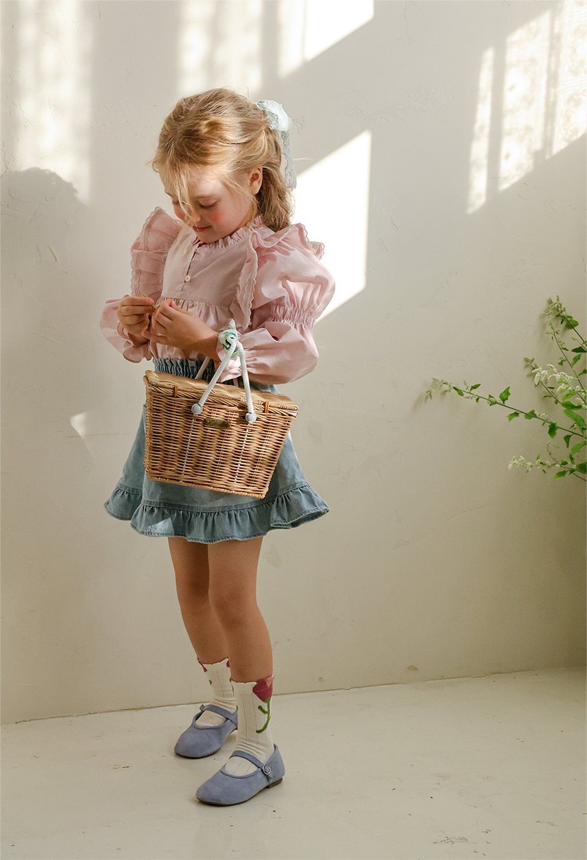 正韓春FLO 三色大蝴蝶結蕾絲髮夾