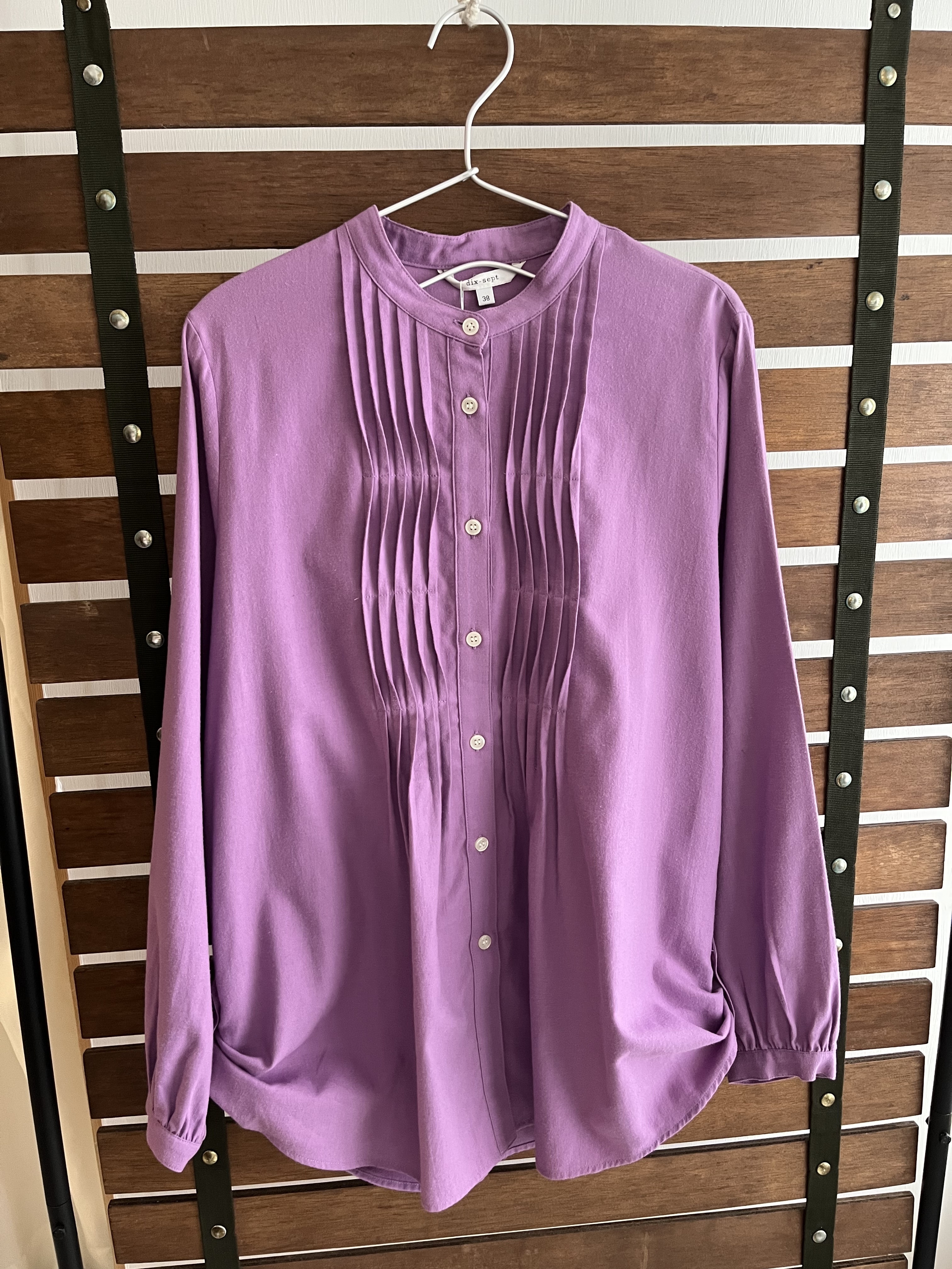 dix-sept紫色小企領top