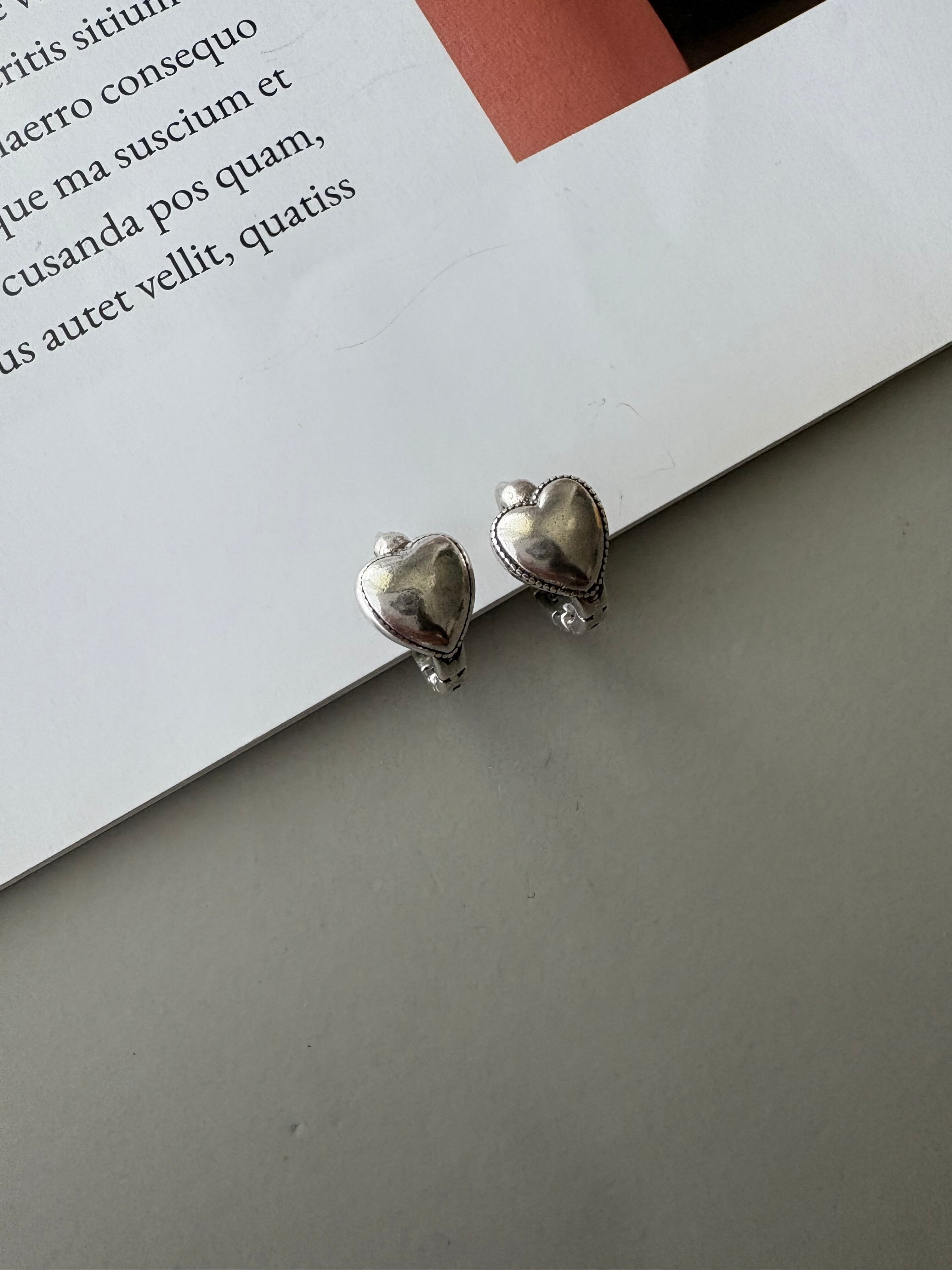 vintage heart hoop pierce