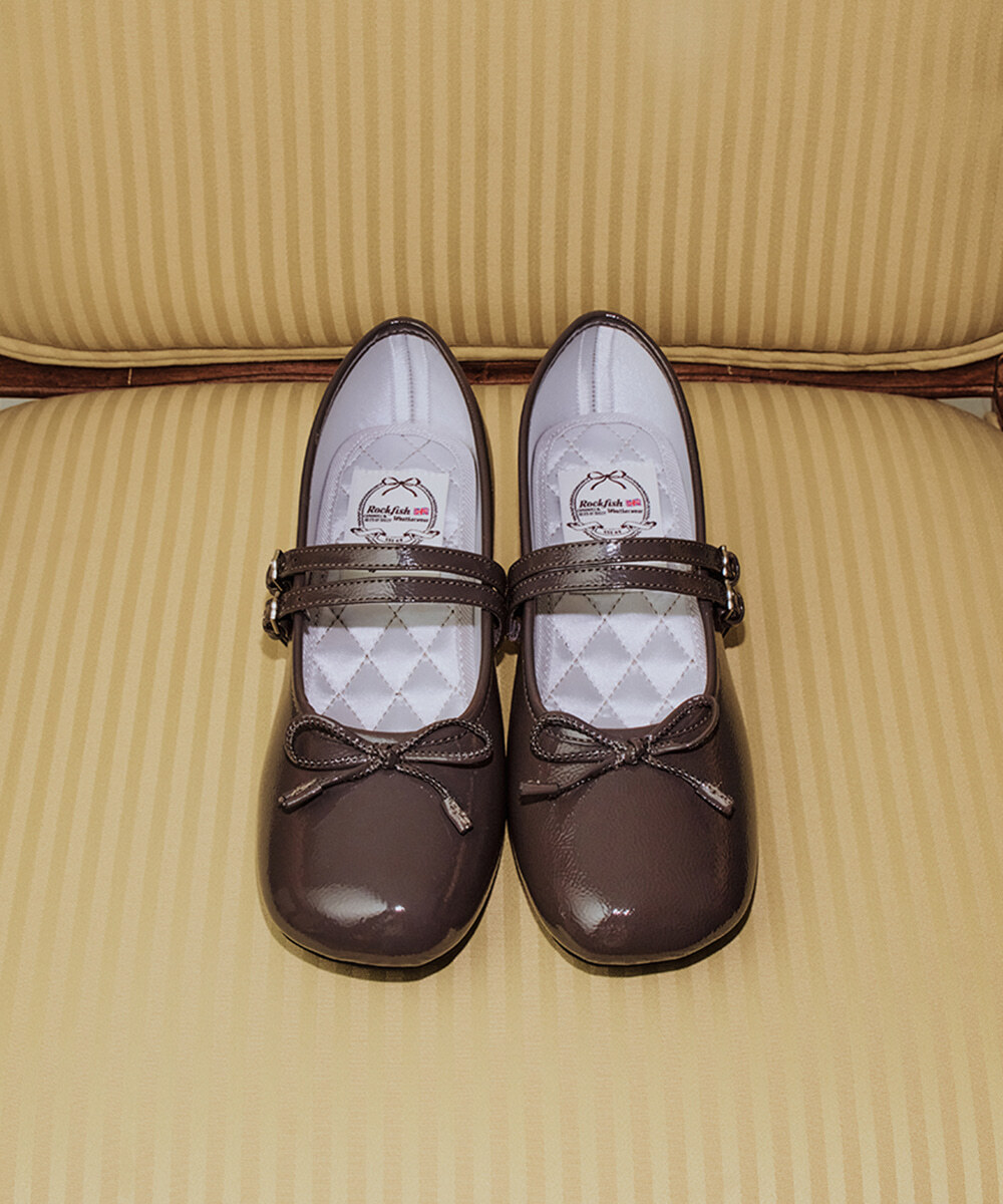 SQUARE TOE TWO STRAP MARYJANE 4CM 碳黑色方頭雙帶高跟瑪莉珍鞋