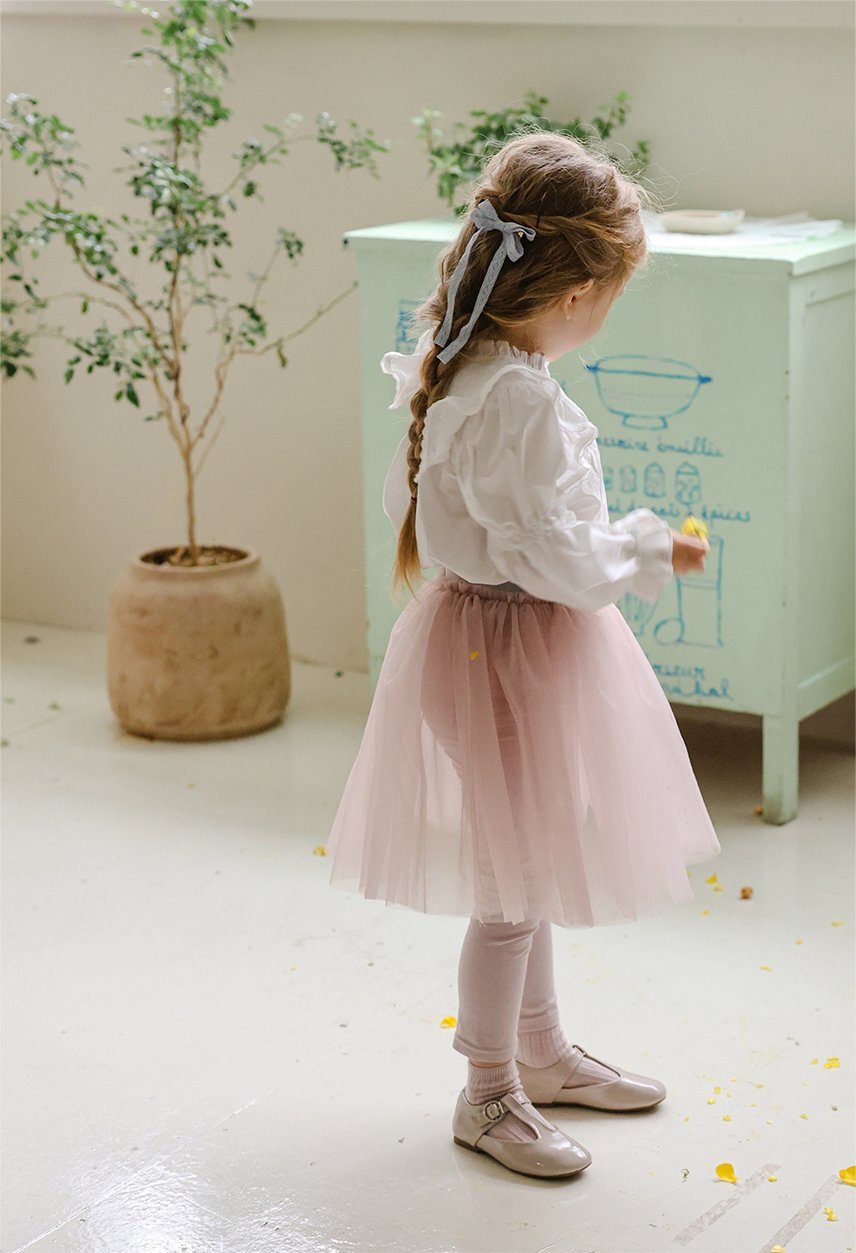 正韓春FLO 五色長飄帶蕾絲髮夾