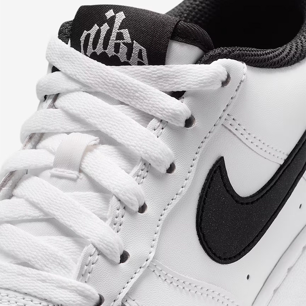 Nike Air Force 1 LVS 2 白底黑勾 GS 經典 皮革 休閒鞋 運動鞋 大童鞋 IM4402-100