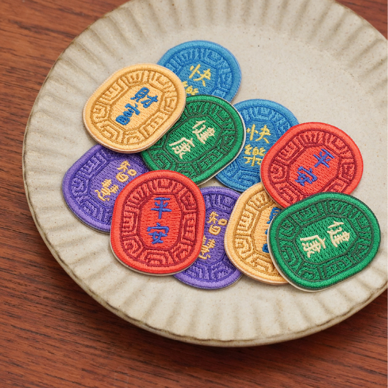 紅龜粿開運刺繡貼-10入