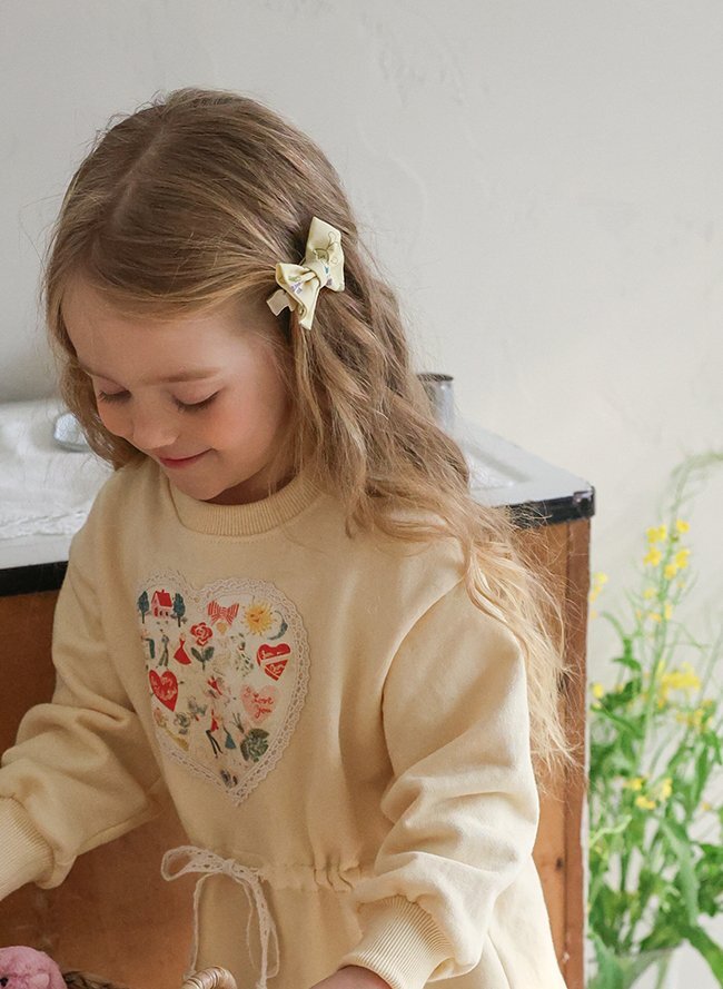 正韓春FLO 三色鄉村風蝴蝶結髮夾