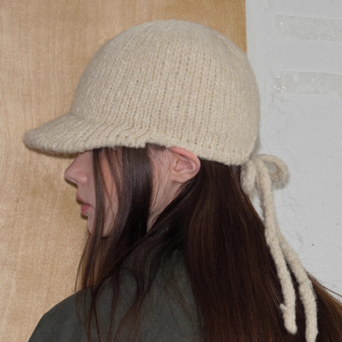 粗針織大人鴨舌帽