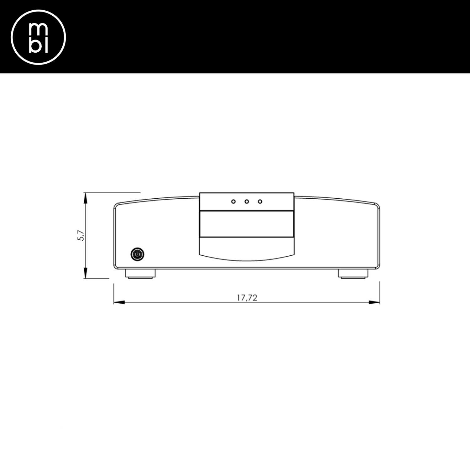 MBL Cadenza C15 Mono Power Amplifier Dimension