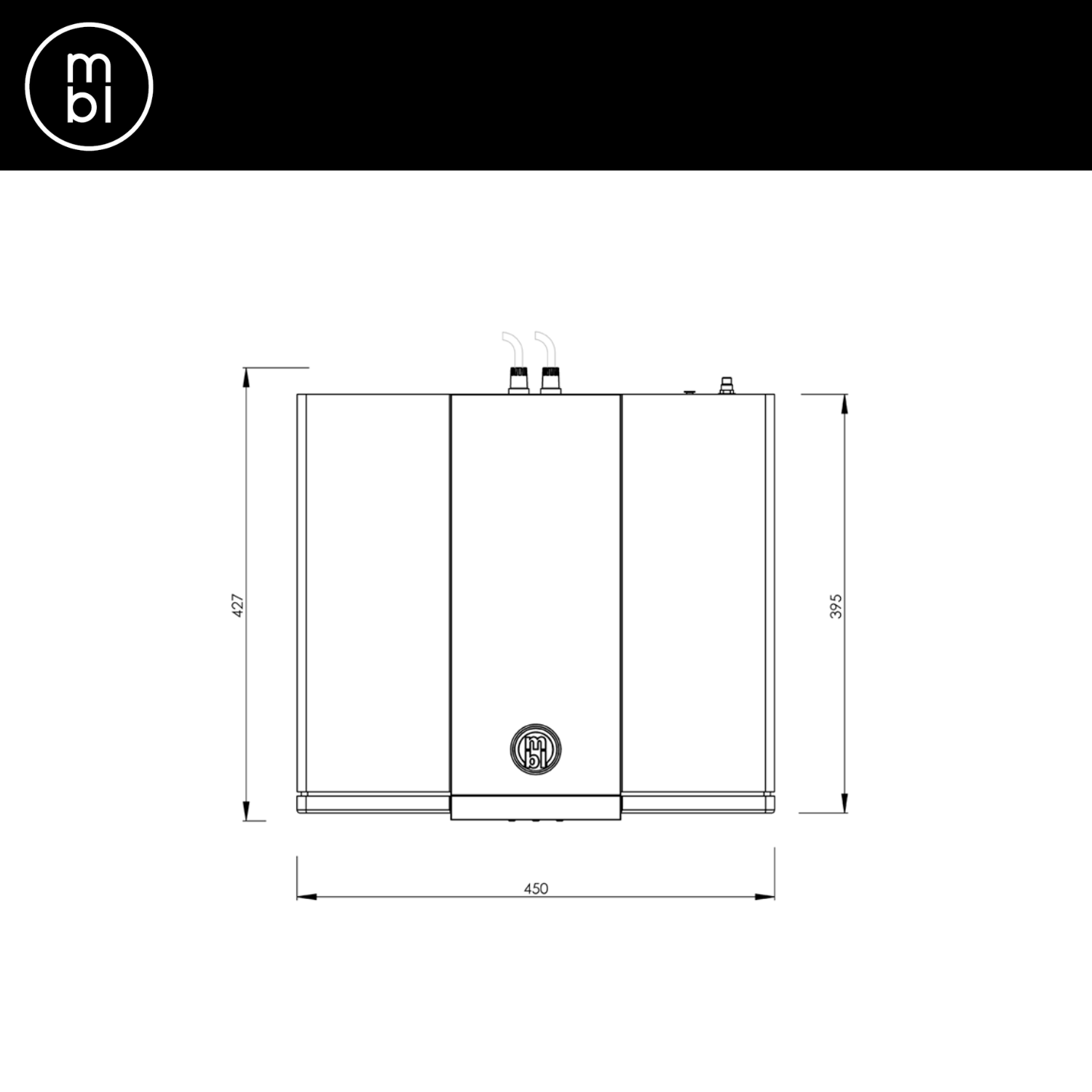 MBL Cadenza C15 Mono Power Amplifier Dimension Top