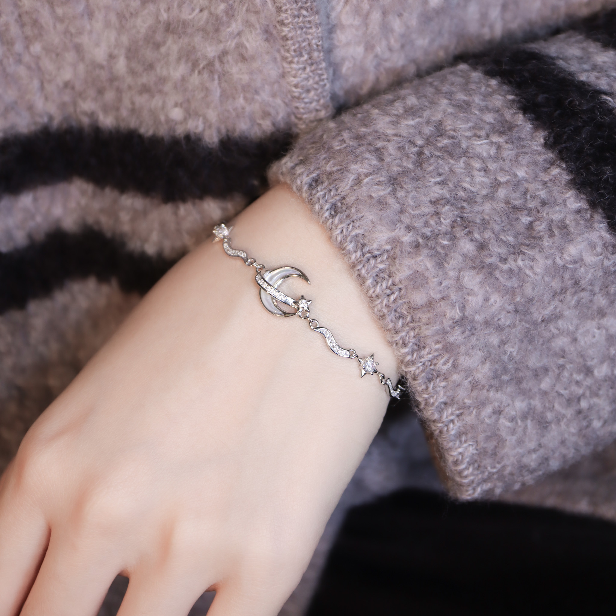 | 925純銀・白金 | 只擁抱你軟手鐲 | BR1480 |