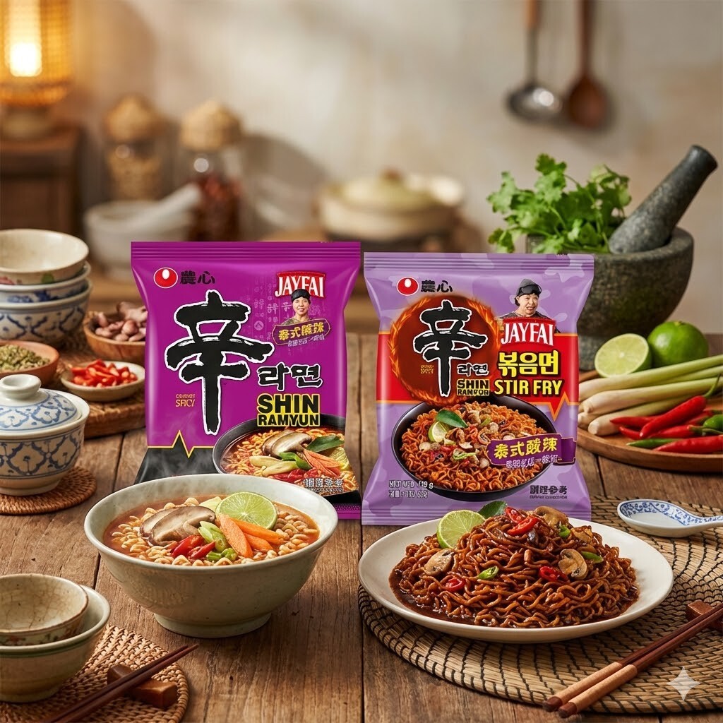 韓國 農心 辛拉麵 單包 泰國痣姊聯名款 泰式酸辣風味 炒麵 / 湯麵