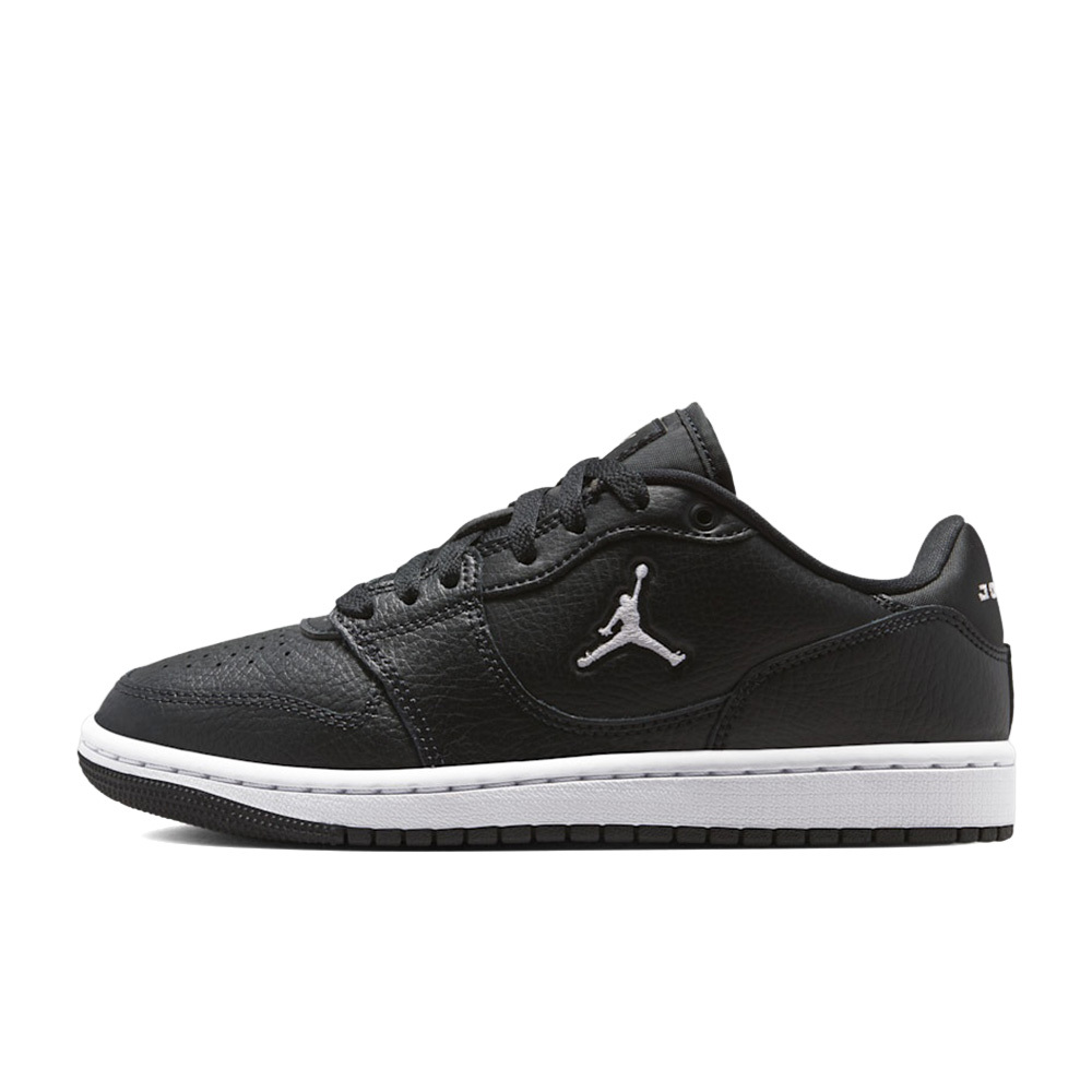 Nike Air Jordan Court Connect Low 黑白 GS 皮革 休閒鞋 運動鞋 大童鞋 IQ6016-001