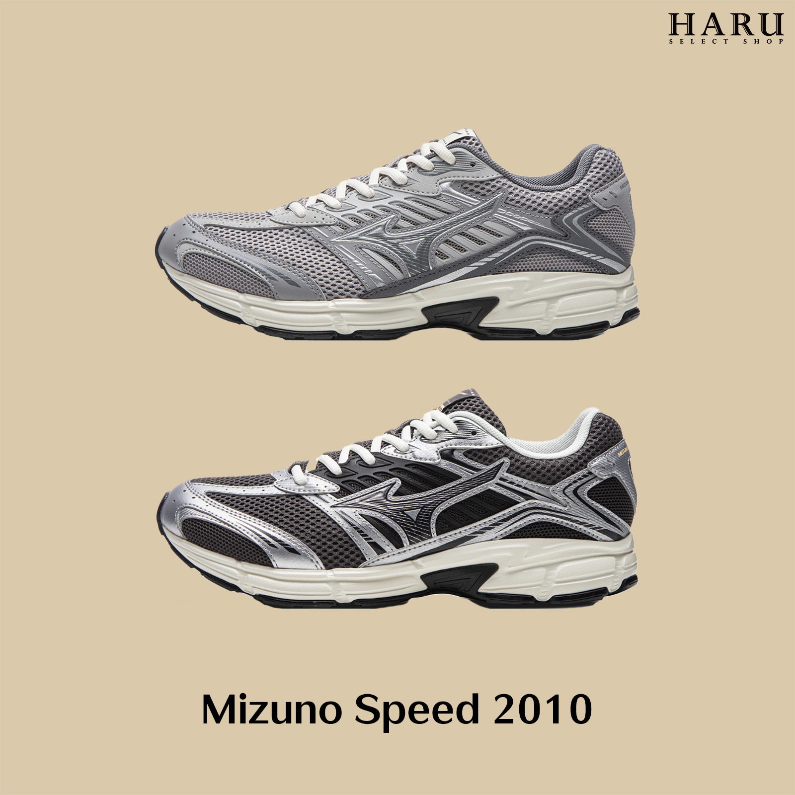 Mizuno 美津濃 Speed 2010 透氣 輕彈 運動通勤 銀灰 銀黑 男女同款 復古休閒慢跑鞋 D1GH251707 D1GH251708