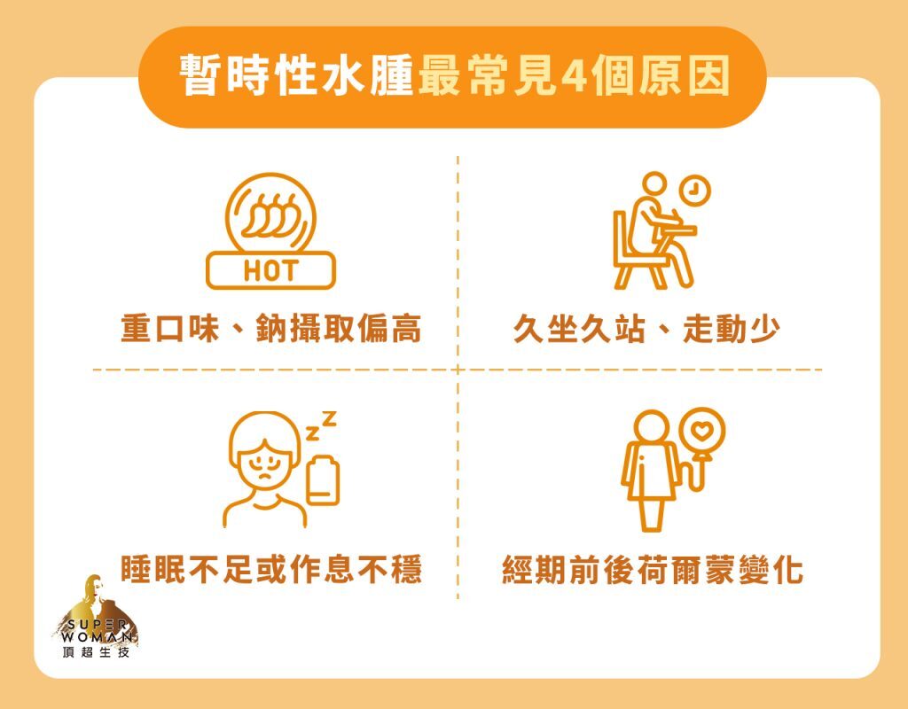 暫時性水腫最常見的 4 個原因