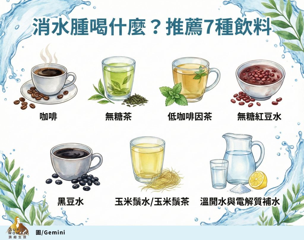 消水腫喝什麼？推薦7種飲料