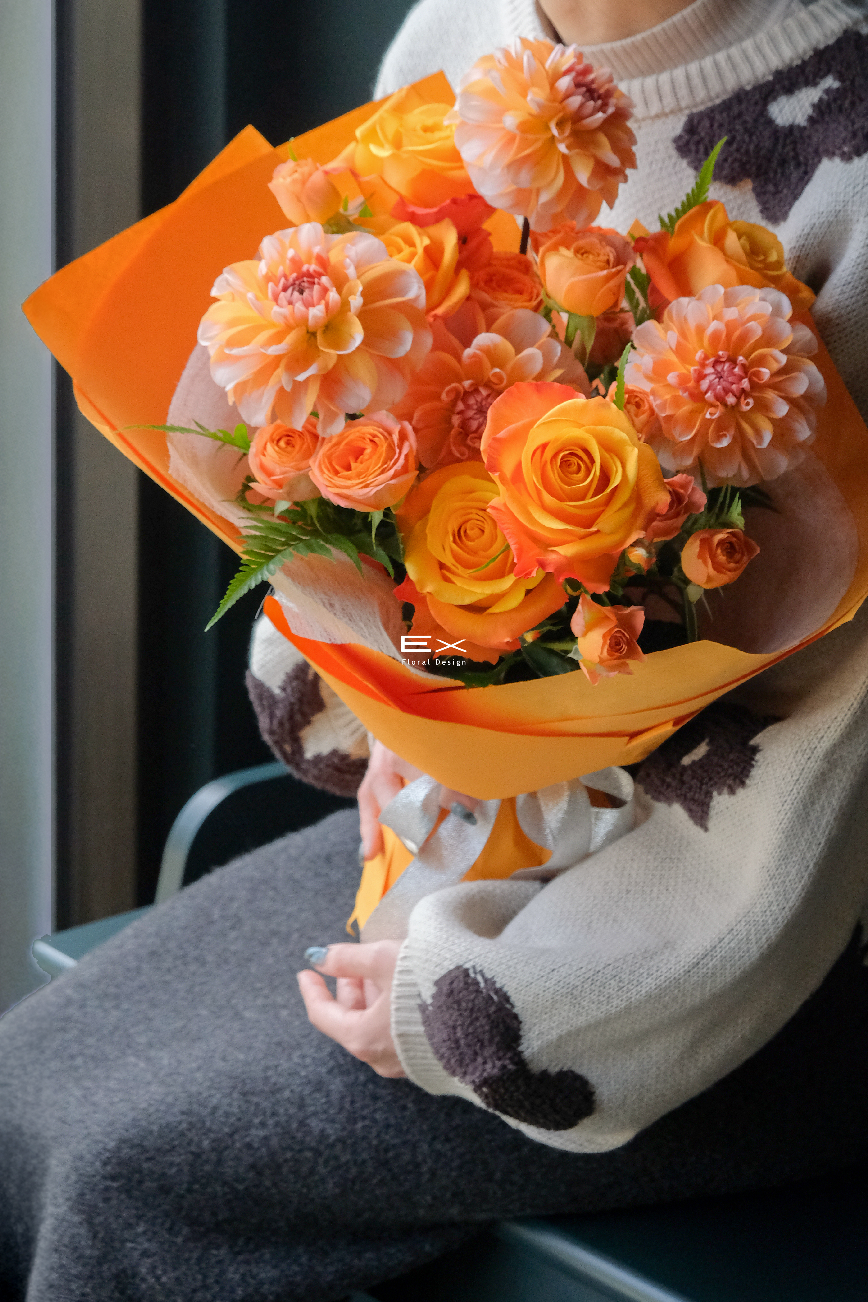 為你，一份溫暖｜暖橙色系花束