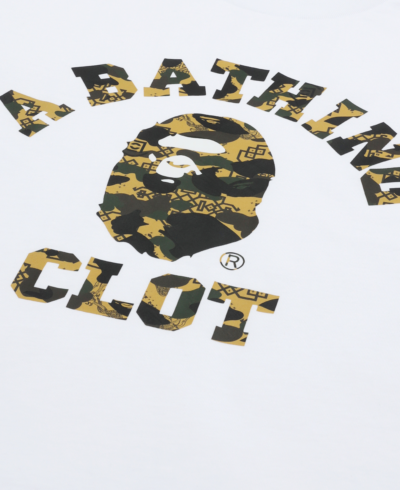 BAPE® X CLOT】 CAMO COLLEGE RELAXED FIT TEE