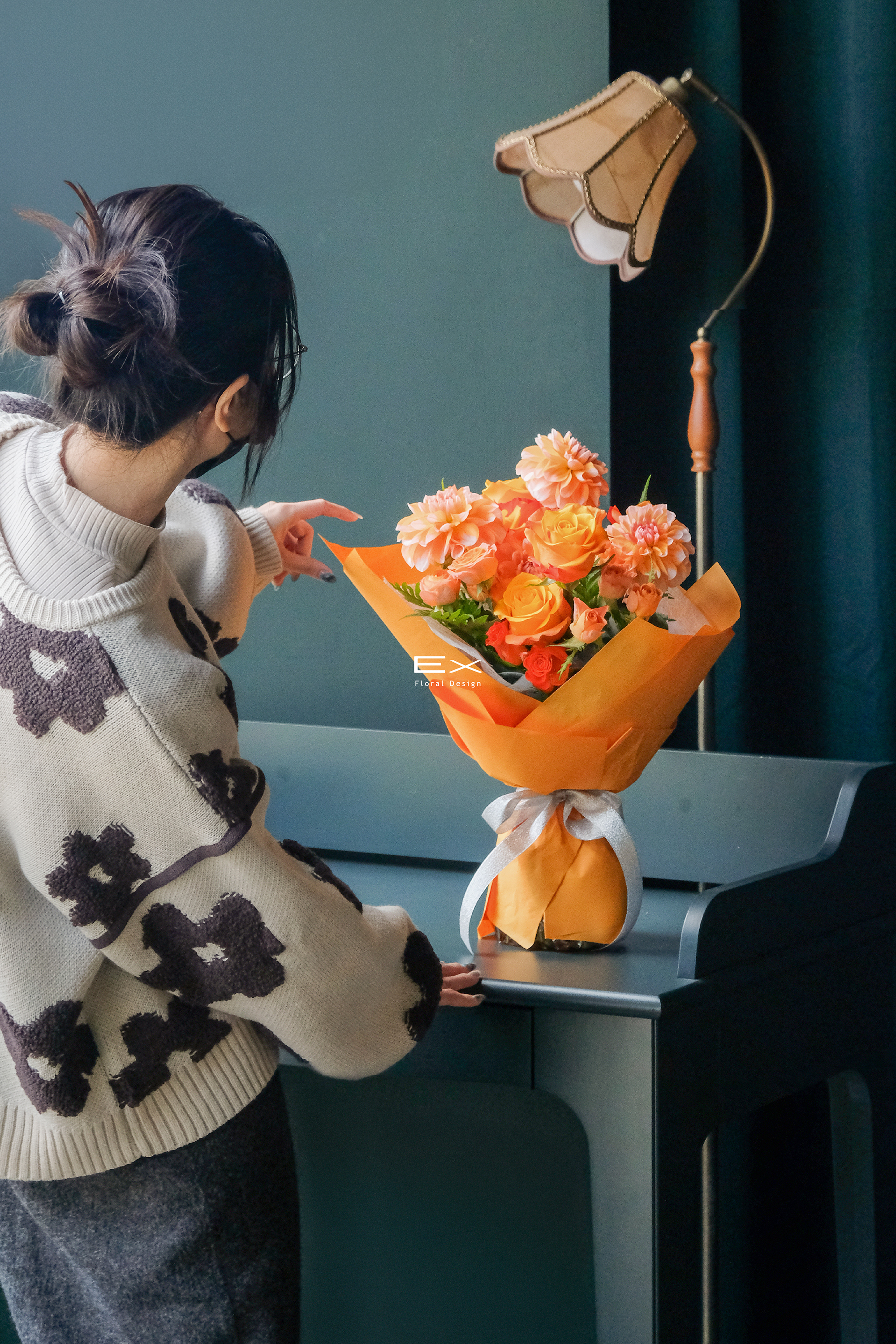 為你，一份溫暖｜暖橙色系花束