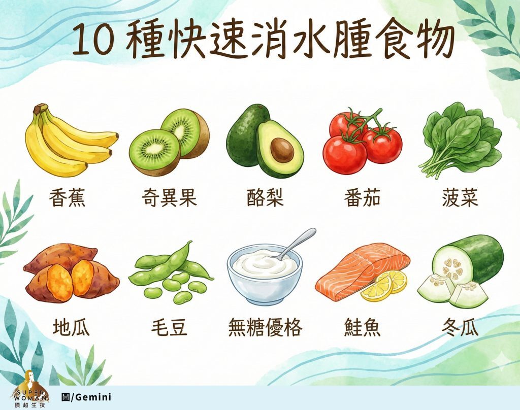 10 種快速消水腫食物