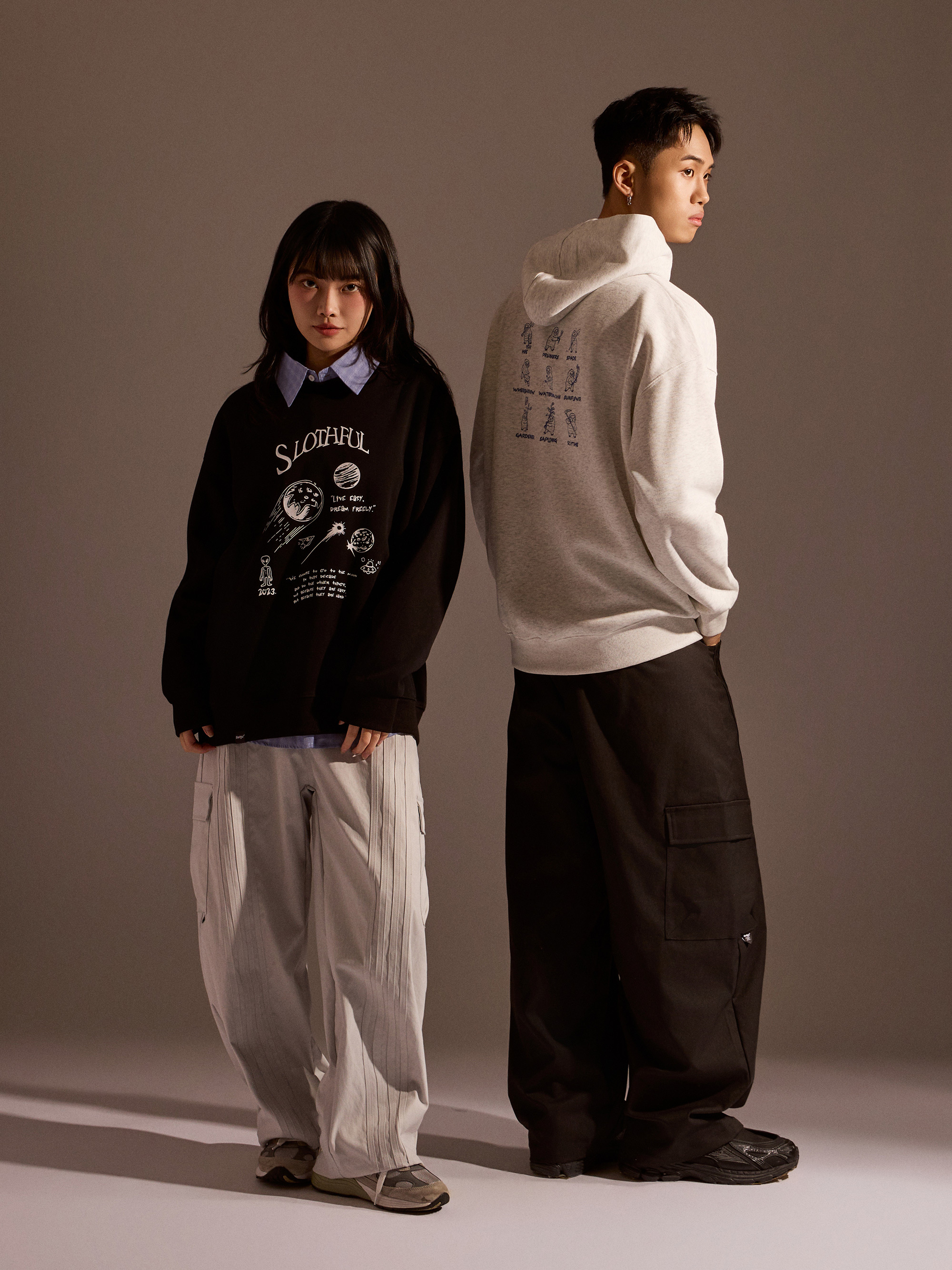 四線立體工裝褲