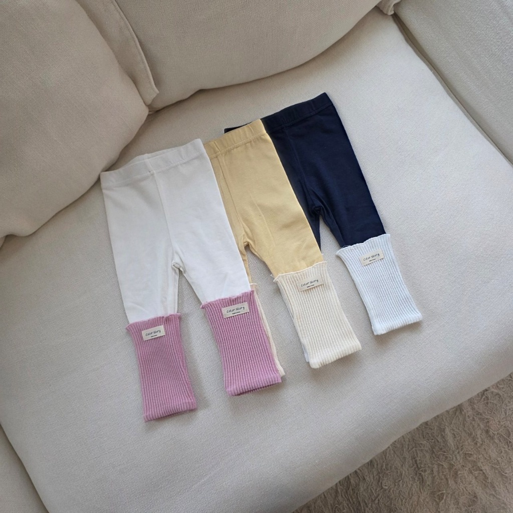 正韓春COLOR 三色拼色內搭褲