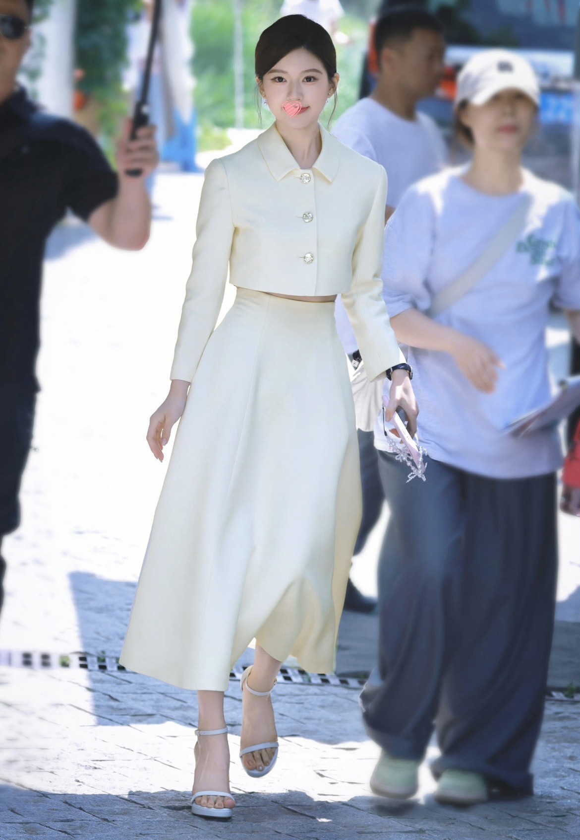 優雅小香風 短版外套+高腰裙(2件組)