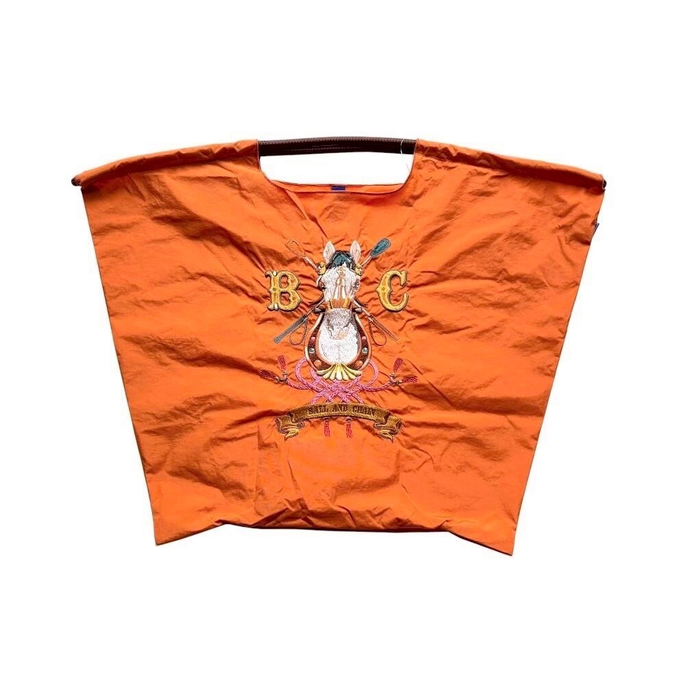 Ball＆Chain 刺繡環保購物袋 L號 - 橘 (30117107)