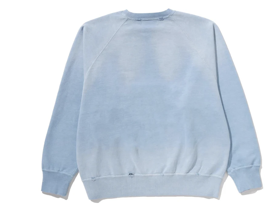 【BAPE男生】0117 發售 寬版衛衣DESTROY WASHED EFFECT RELAXED FIT CREWNECK SWEATSHIRT