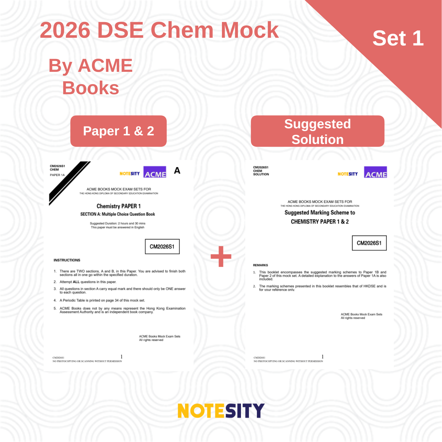 2026 DSE Chem Mock Set 1 by ACME Books