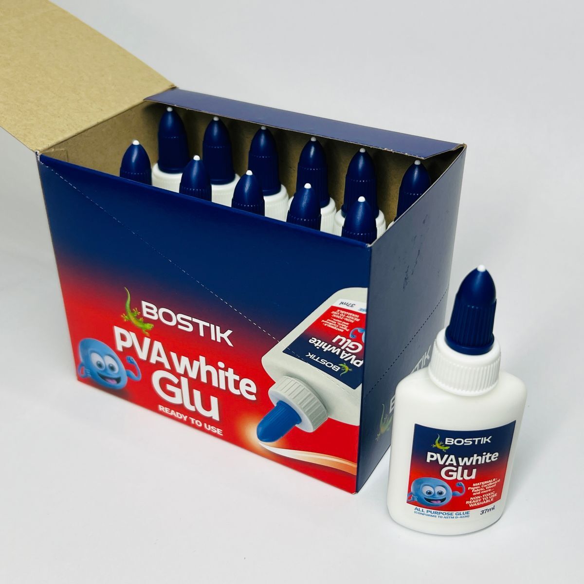 【新包裝】Bostik® PVA 多用途白膠槳(37毫升) - 12支