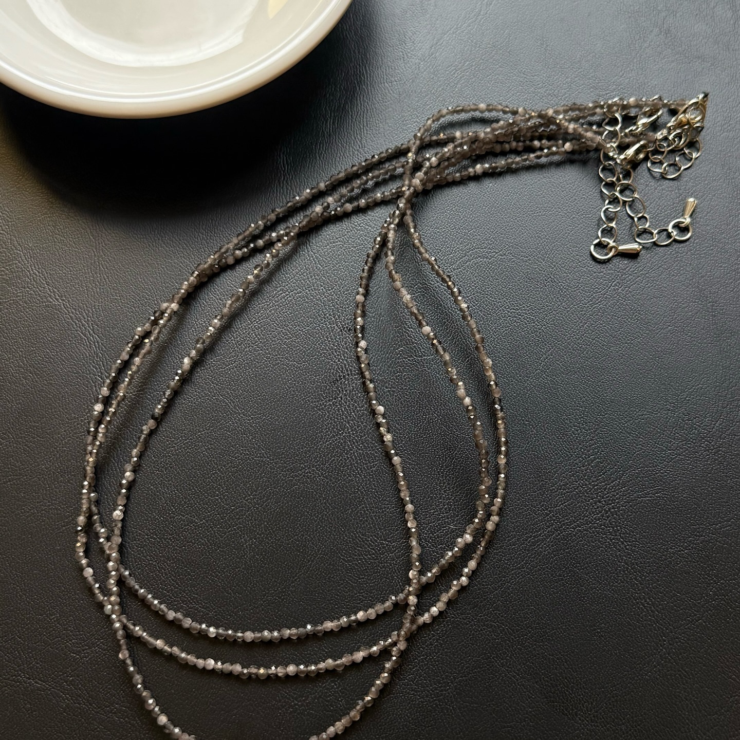 [原石] 灰月光石 項鍊