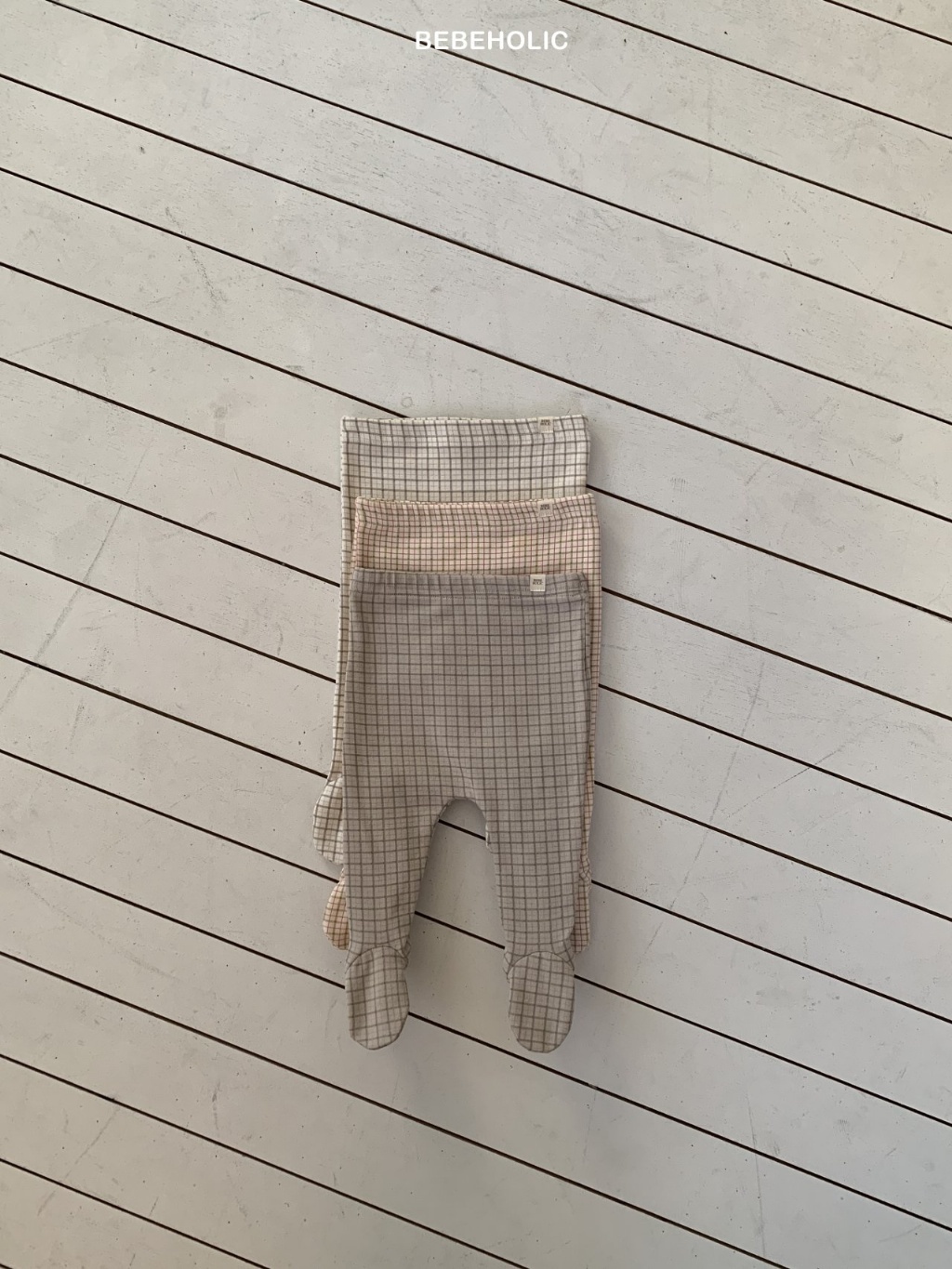 正韓春bebeholic 嫩嬰方格包腳褲