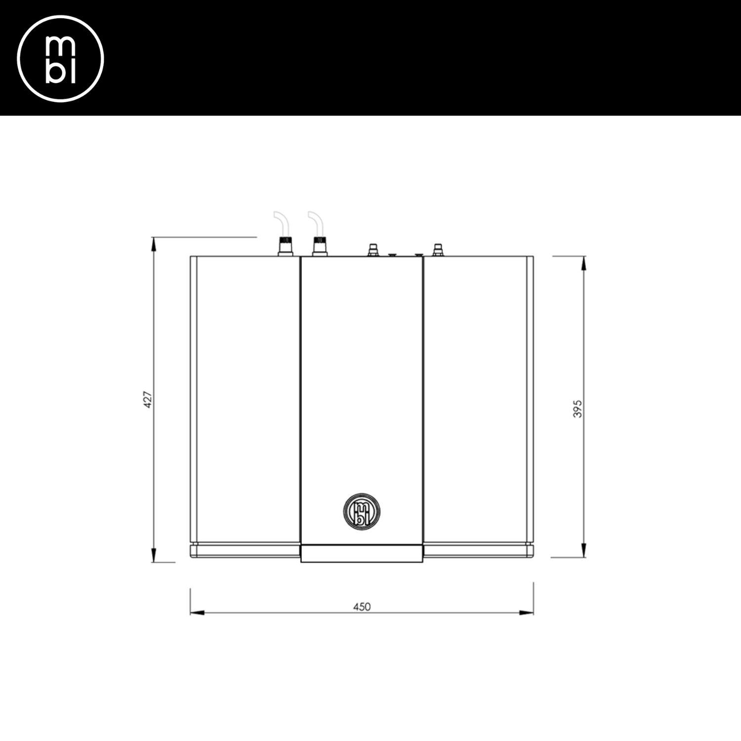 MBL Cadenza C21 Stereo Power Amplifier Dimension Top