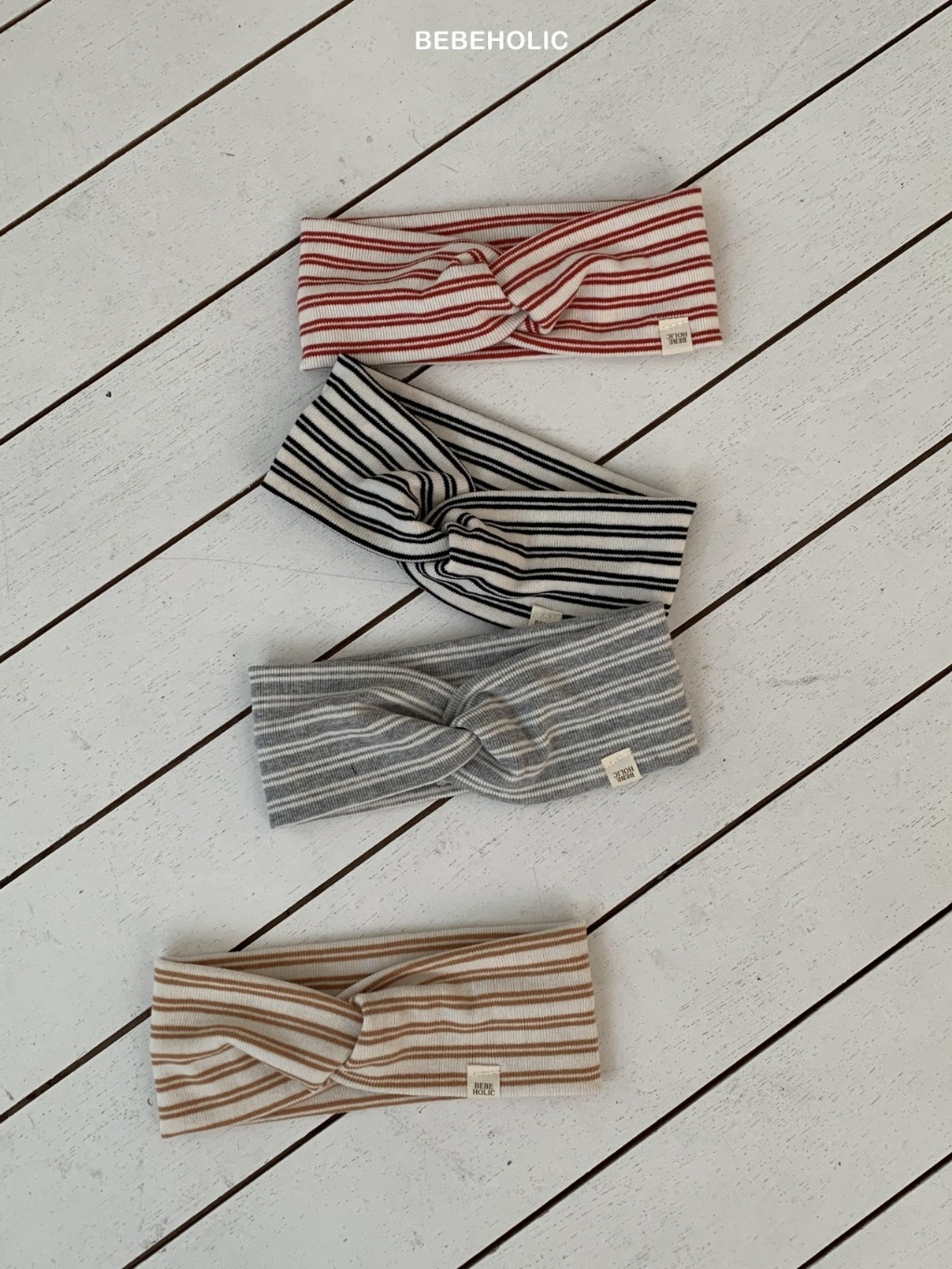 正韓春bebeholic 嫩嬰橫條紋髮帶