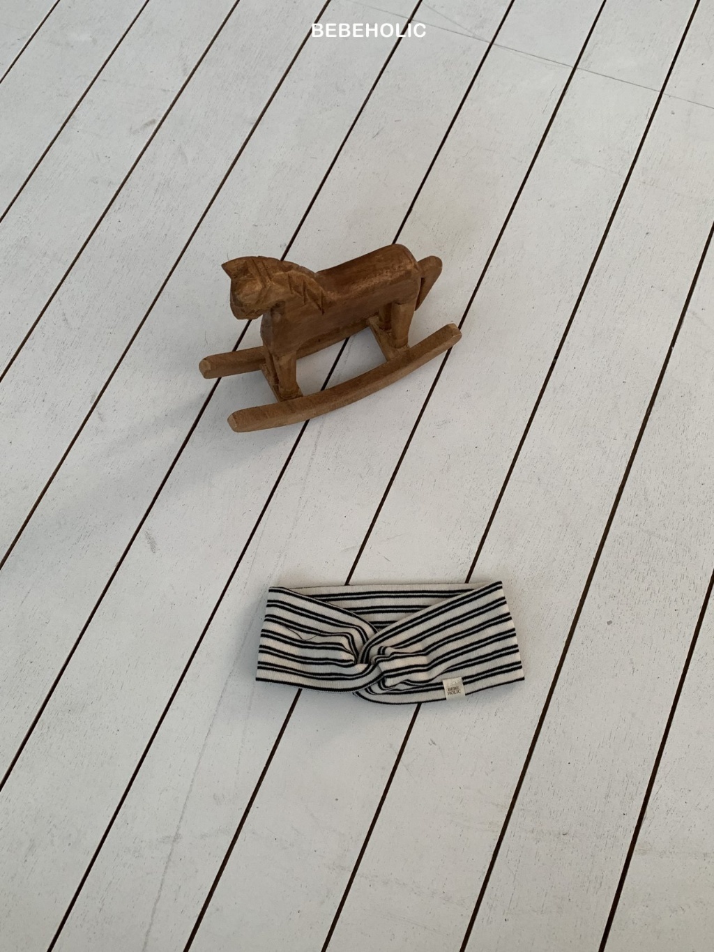 正韓春bebeholic 嫩嬰橫條紋髮帶