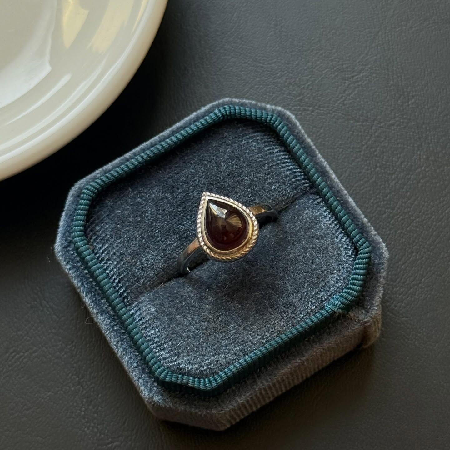 [原石] 石榴石 925銀戒指