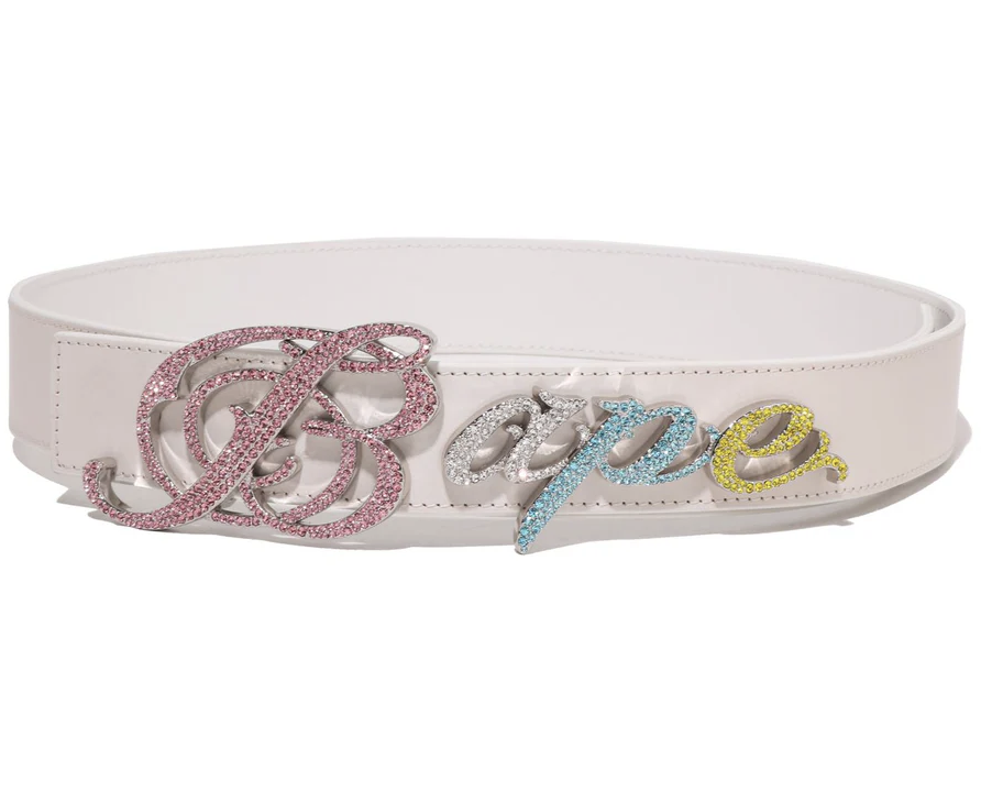 【BAPE配件】0117 發售 BAPE LOGO BELT W/ RHINESTONES