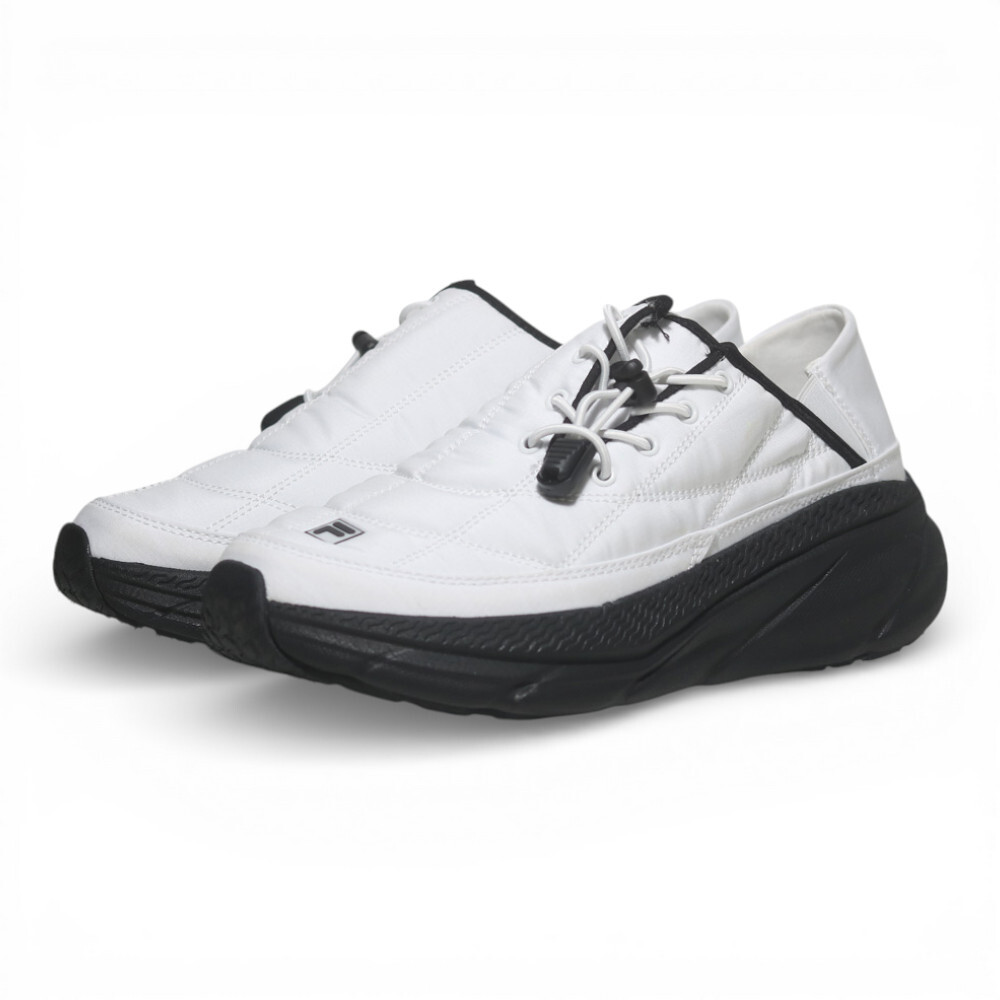 FILA 休閒鞋 QUILTED 白色 兩穿 麵包 復古 情侶 懶人鞋 女 5C346A110