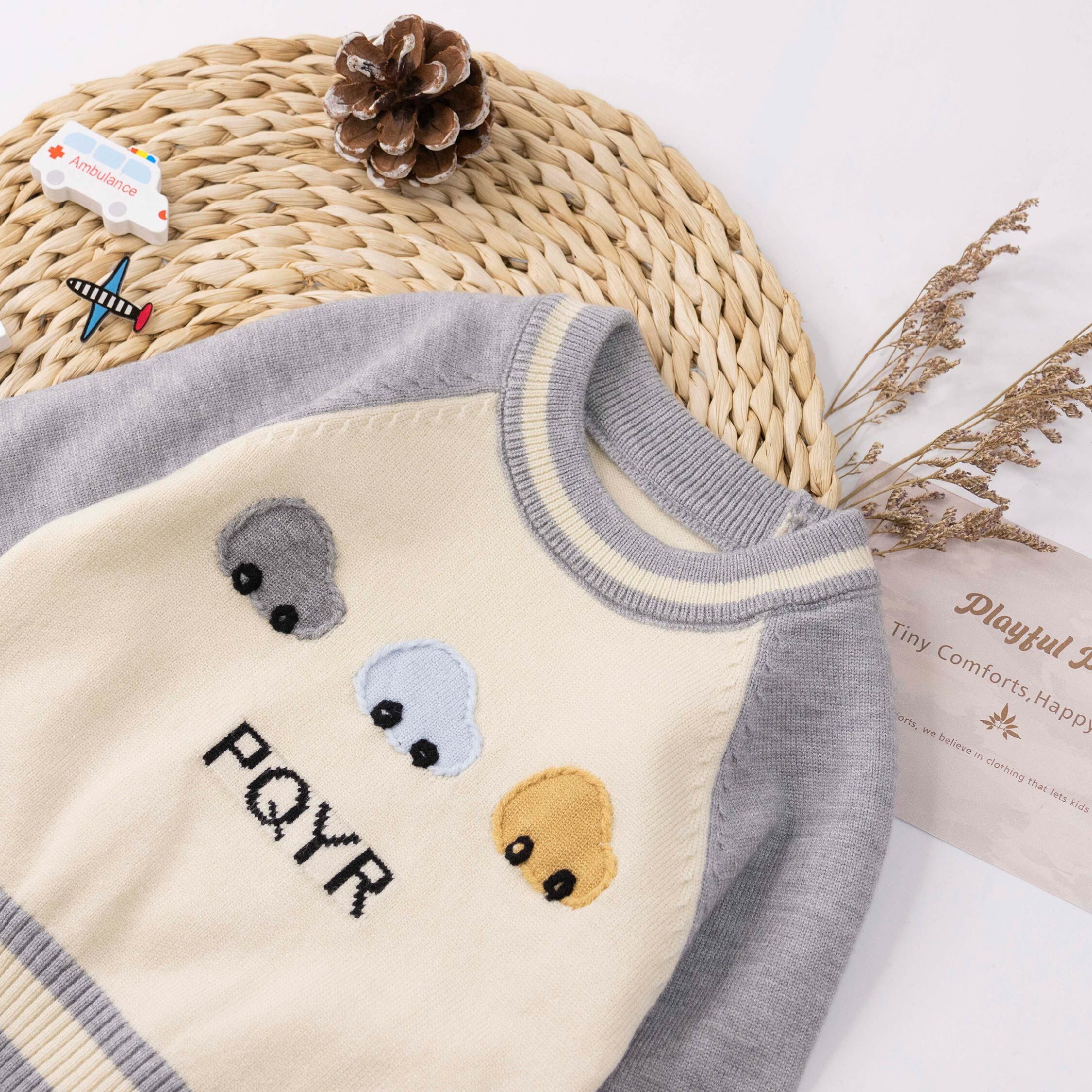 【H56089】Q版小汽車針織套裝